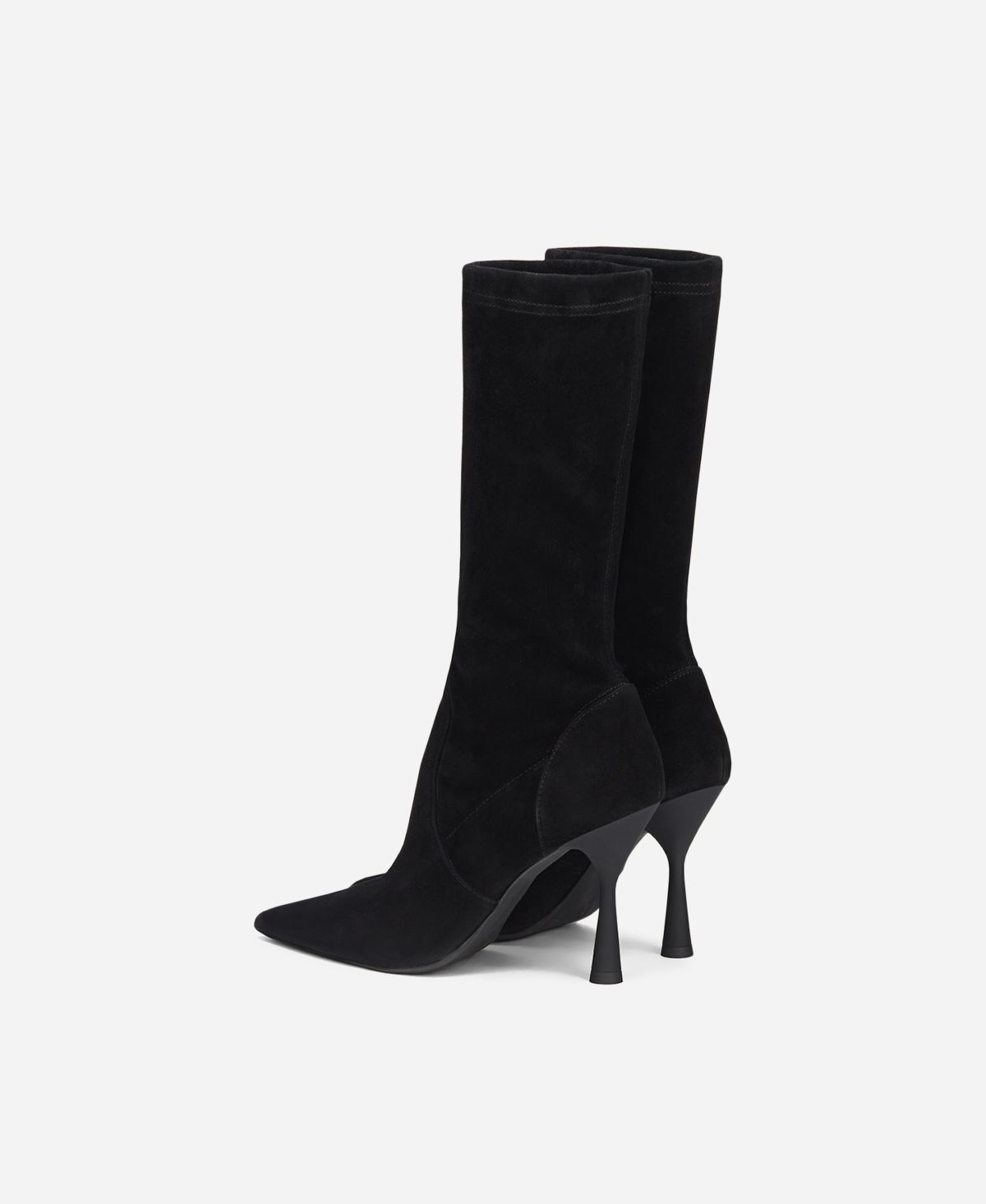 Agl Stivaletto in velour Nero LETIZIA BOOTIE Nuovo