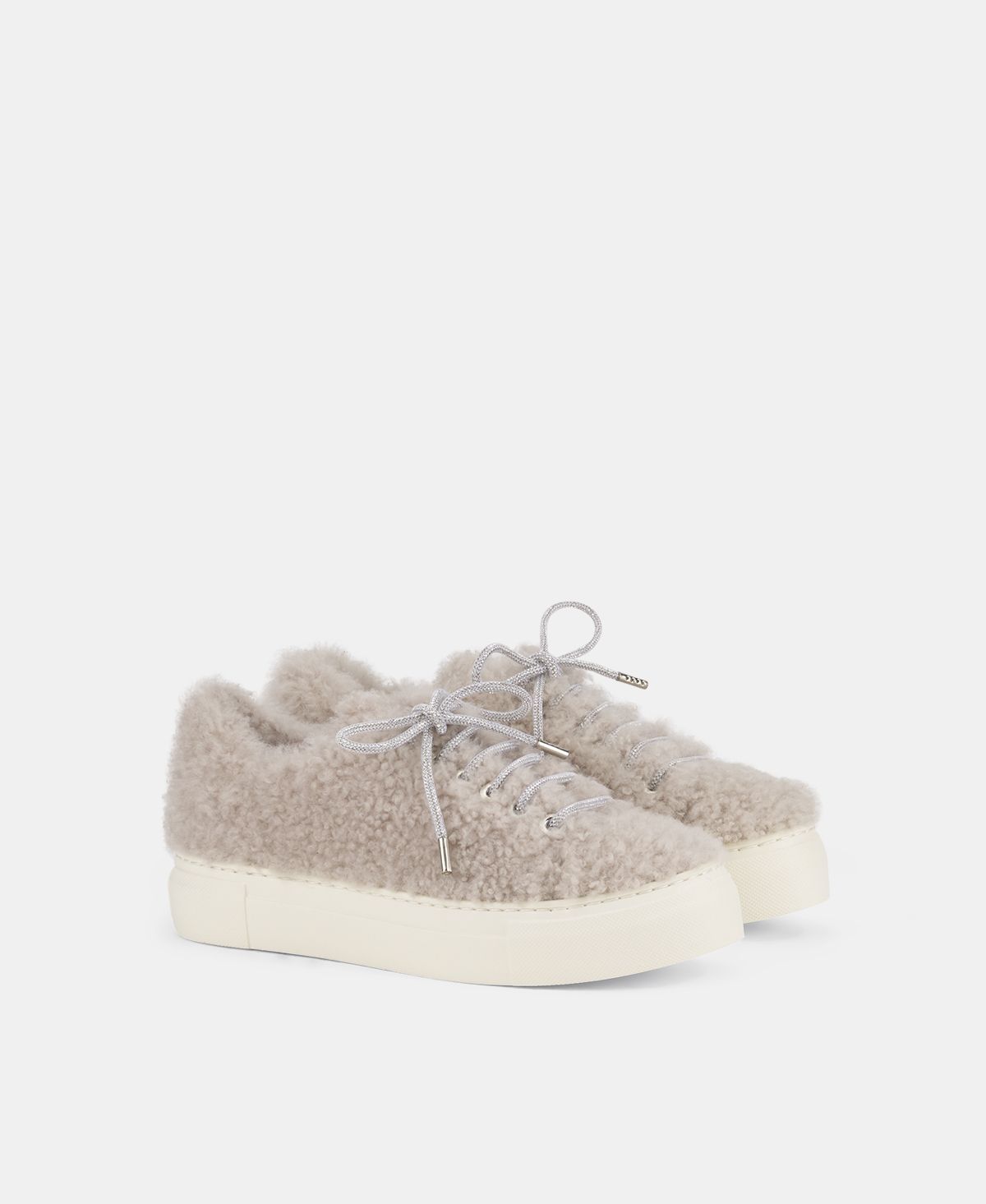 Agl Sneaker in pelliccia Crema Elda Acquista Ora