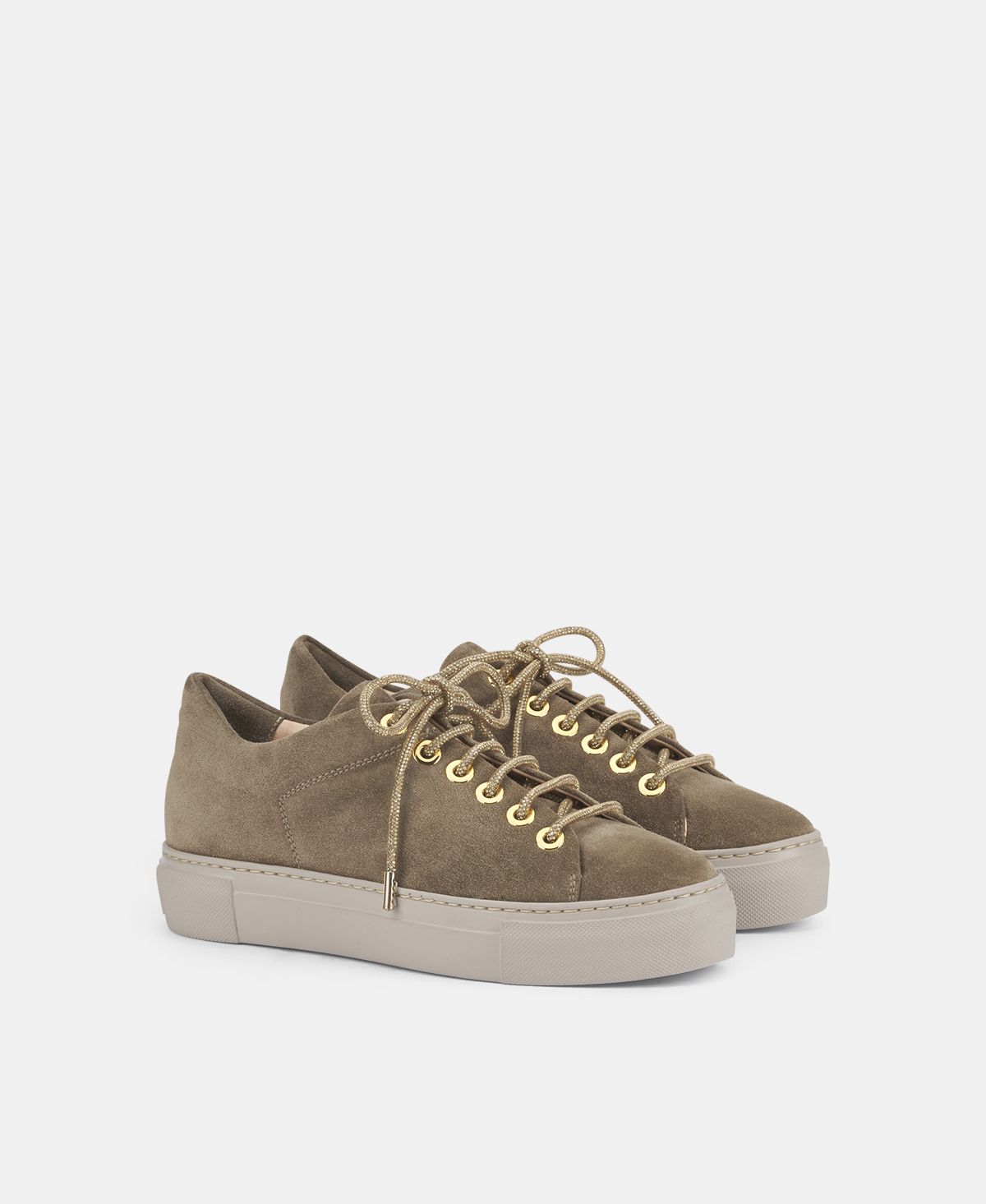 Agl Sneaker in velour Tortora Crystal Consegna Veloce