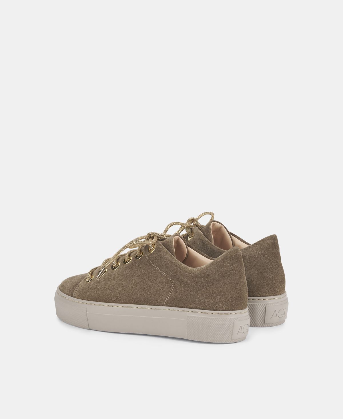Agl Sneaker in velour Tortora Crystal Consegna Veloce