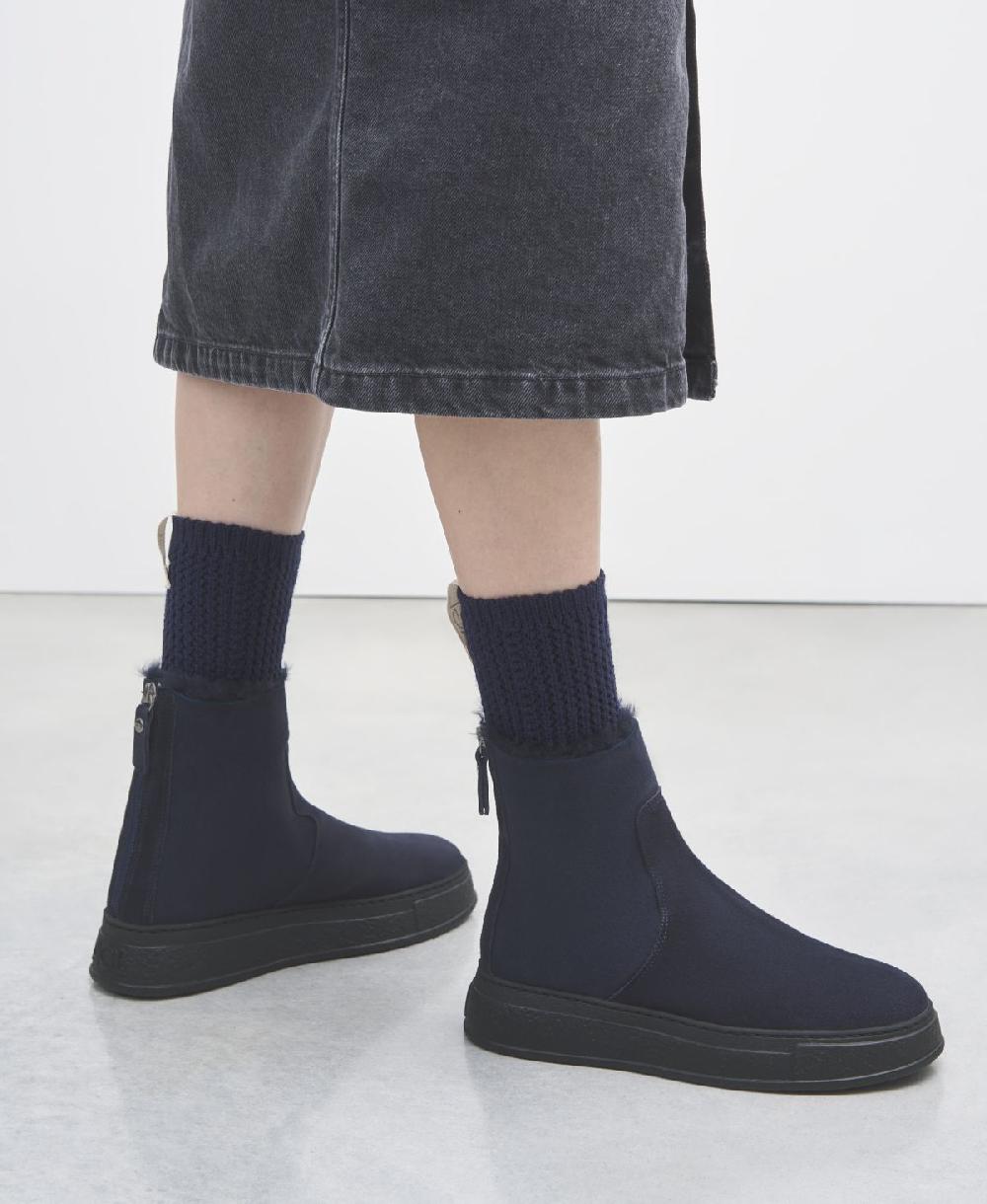 Agl Stivaletto in montone Blu Giuly Warm Prezzo Ridotto