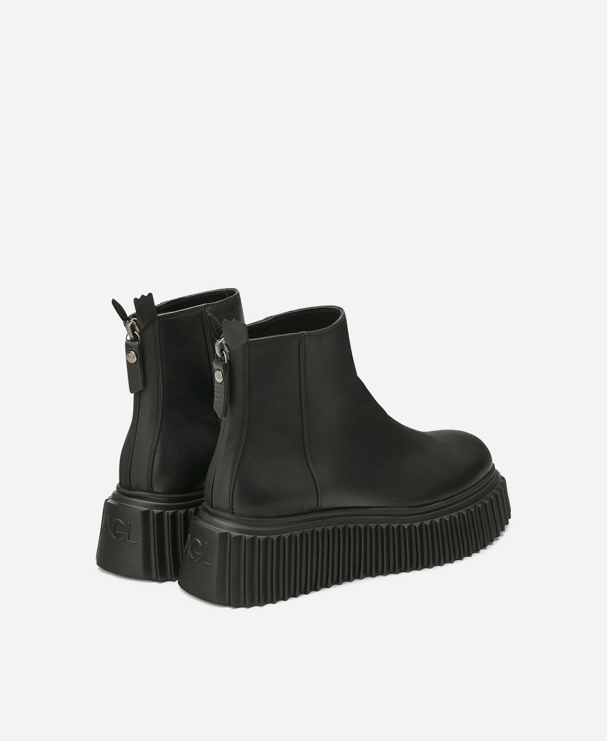 Agl Stivaletto in pelle Nero Sandy Sconto
