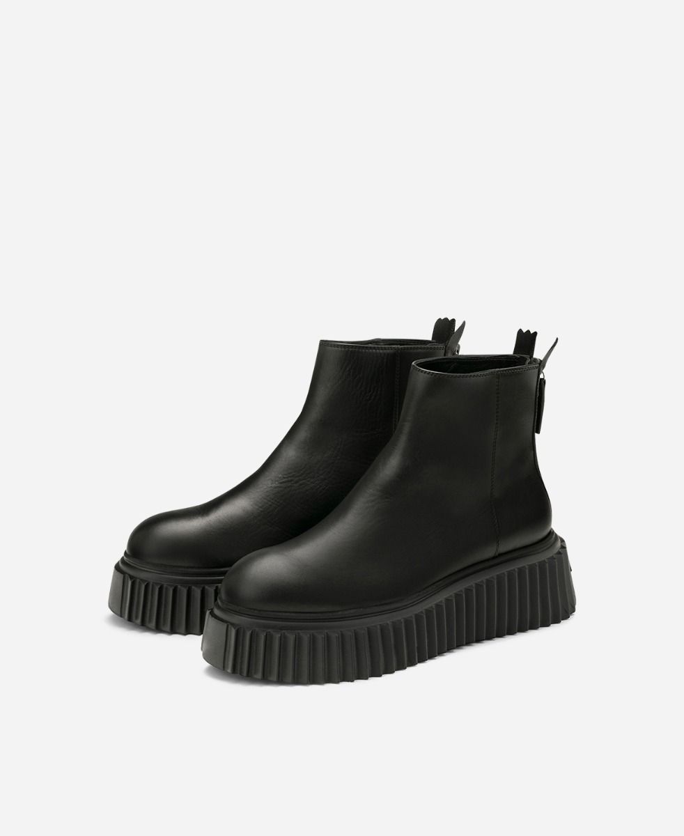 Agl Stivaletto in pelle Nero Sandy Sconto