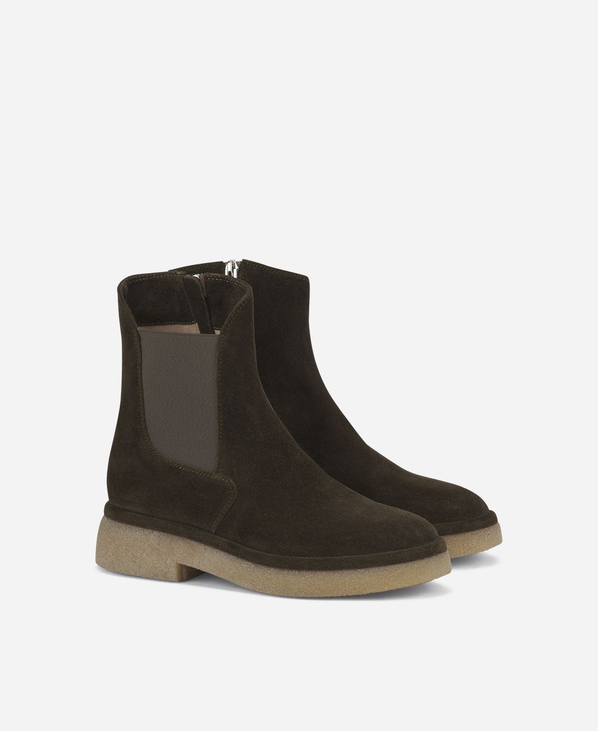 Agl Stivaletto con zip ed elastico Brown Alison R Beat In Vendita