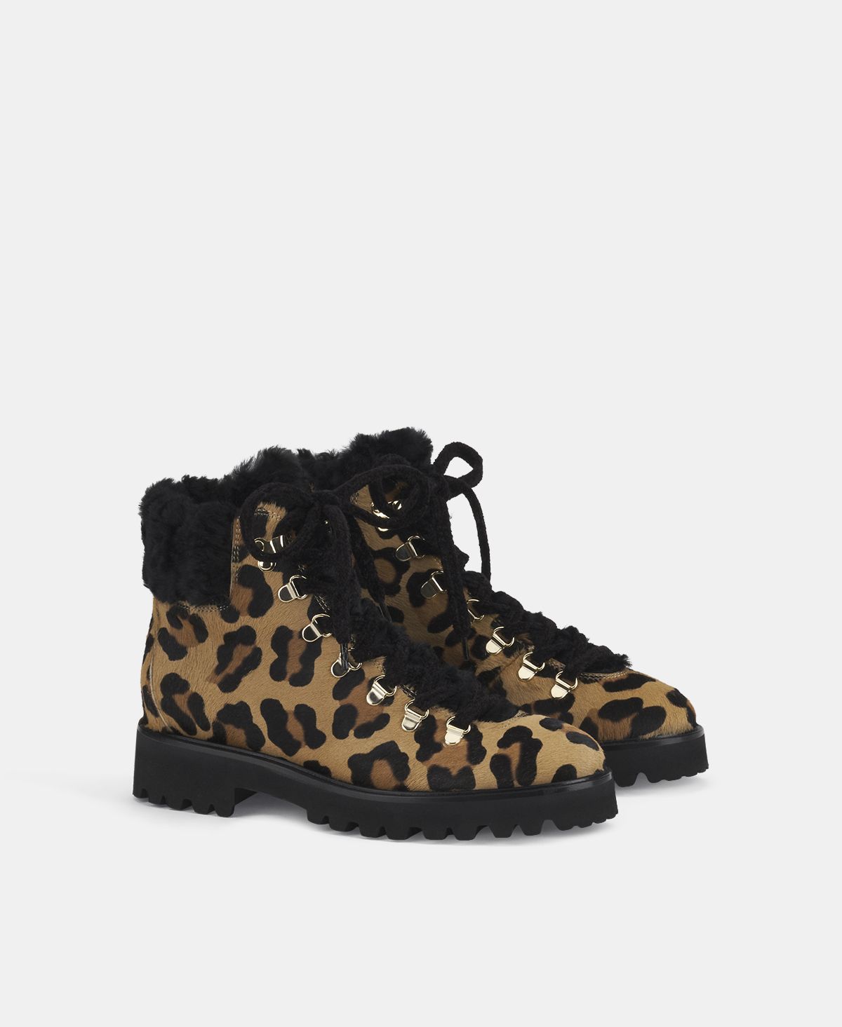 Agl Stivaletto con pelliccia Stampa leopard Goldie Mountain Offerte