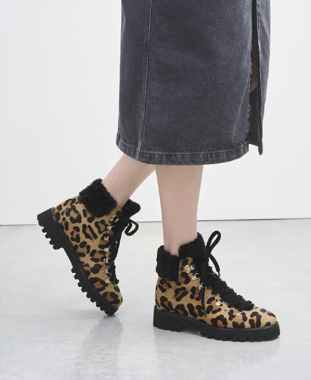 Agl Stivaletto con pelliccia Stampa leopard Goldie Mountain Offerte