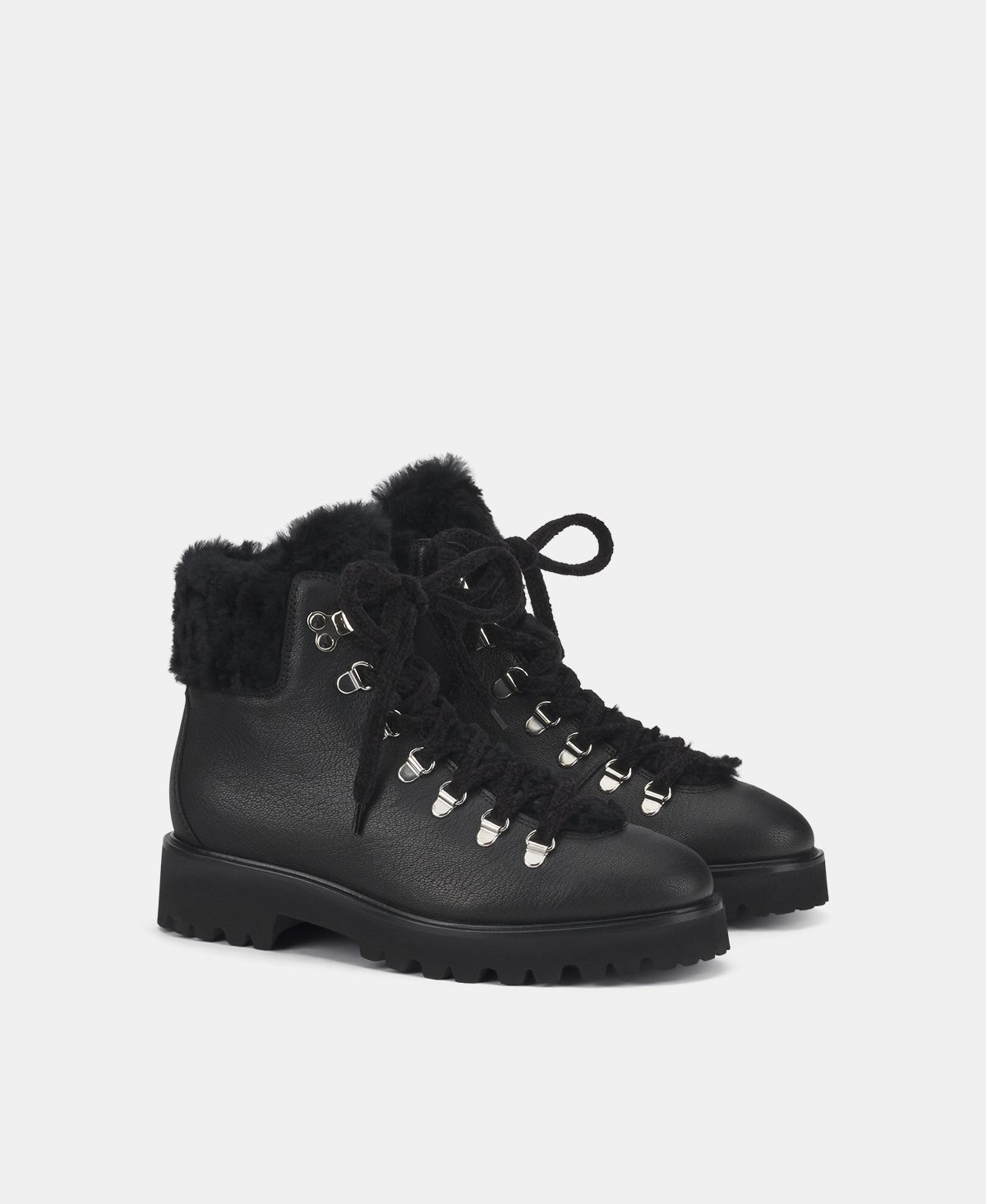 Agl Stivaletto con pelliccia Nero Goldie Mountain Vendita Calda