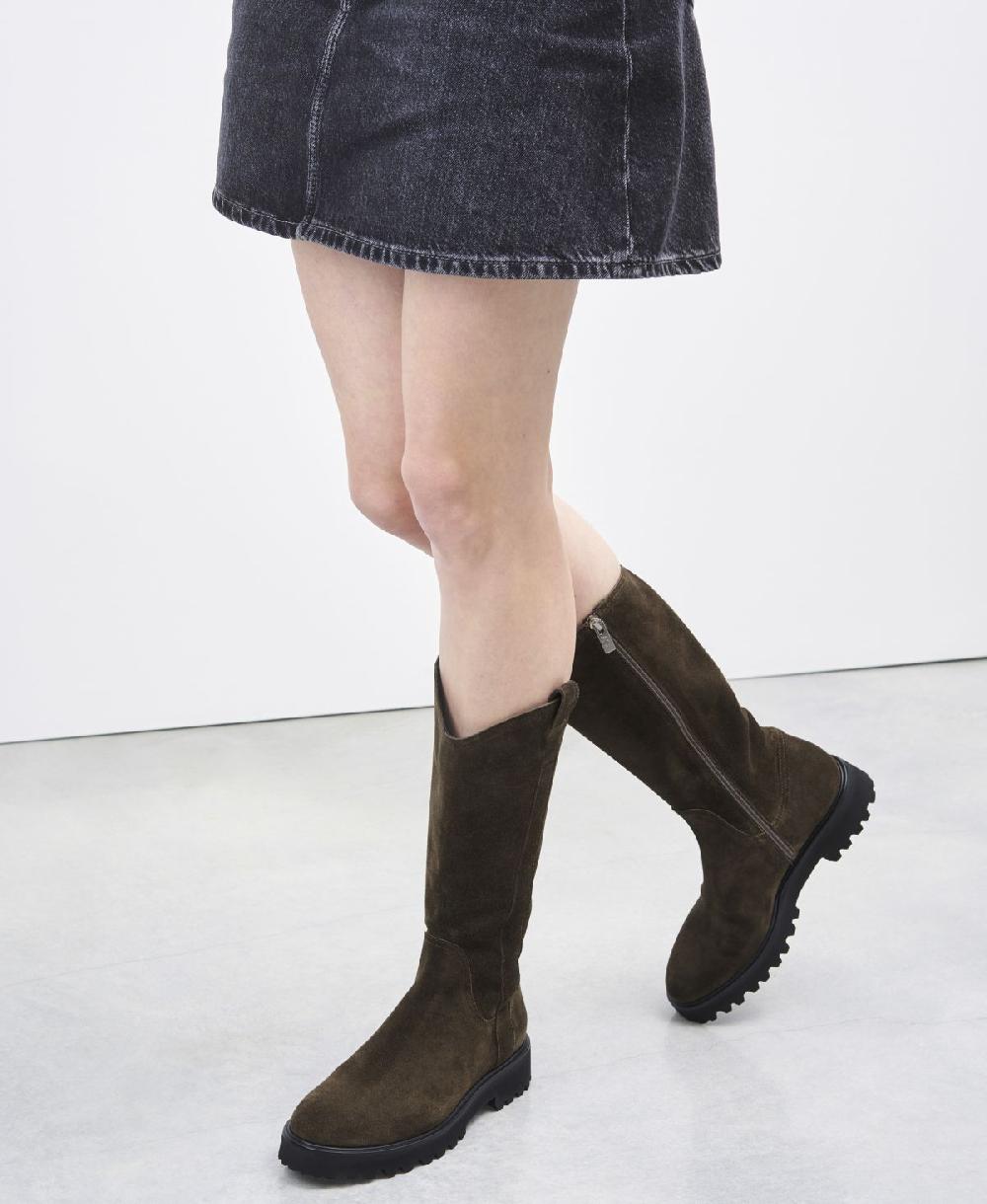 Agl Stivale in velour waterproof Brown Goldie Boot In Saldo