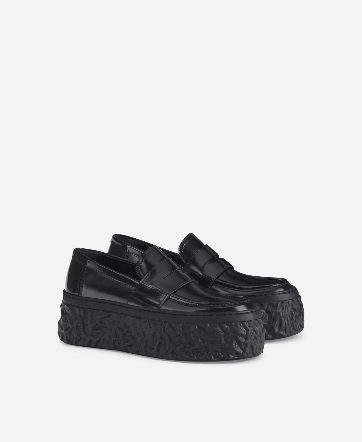 Agl Mocassino con platform Nero Magma Moc Italy