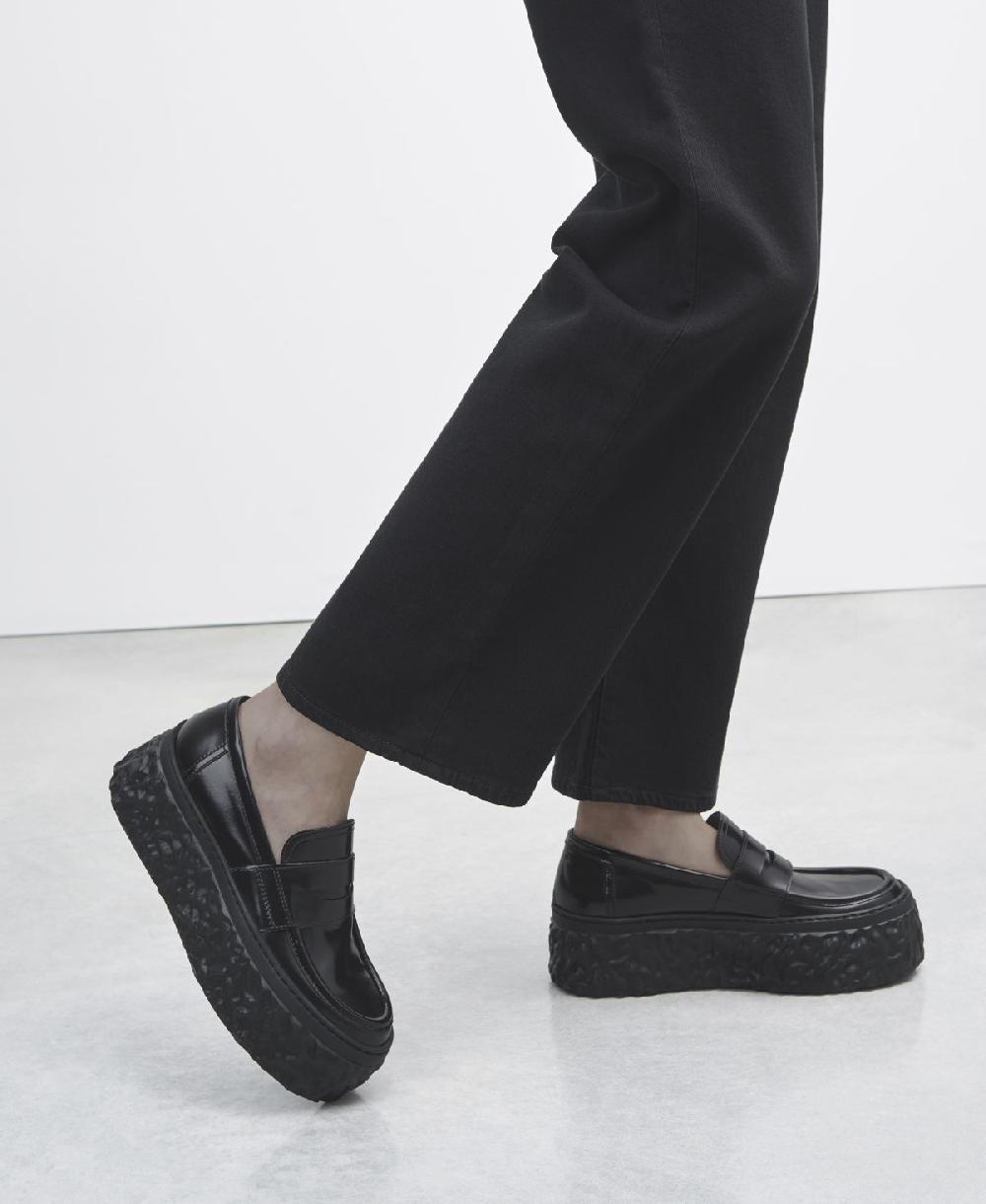 Agl Mocassino con platform Nero Magma Moc Italy