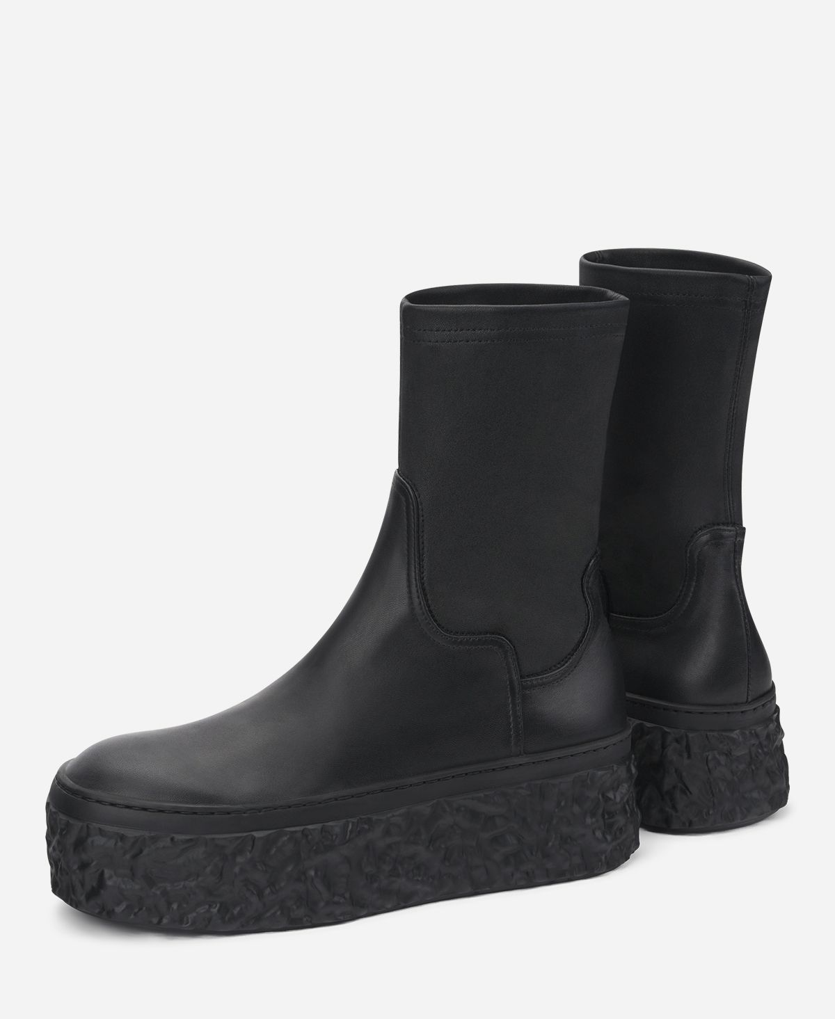 Agl Stivaletto stretch con platform Nero Magma Stretch In Linea