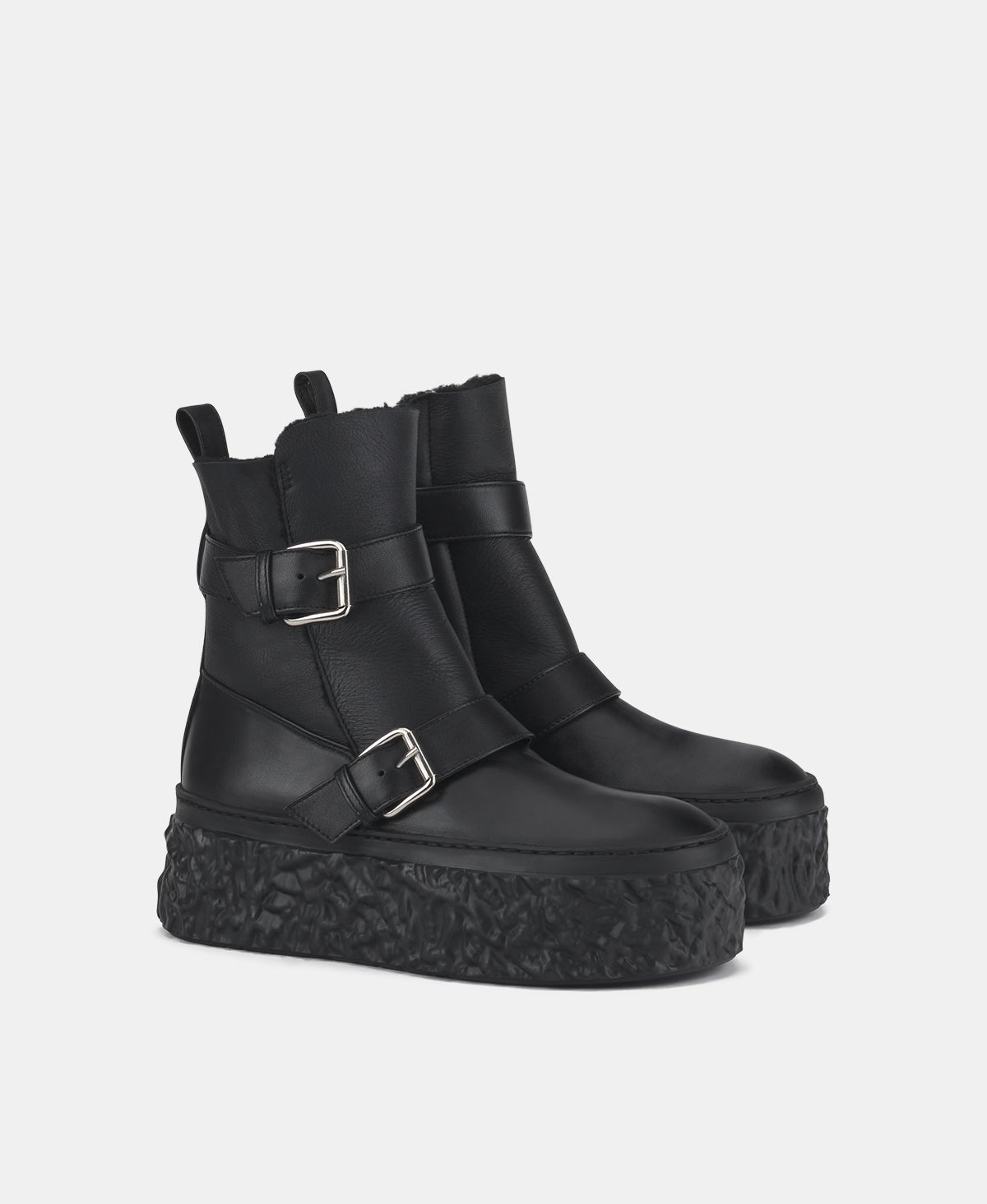 Agl Stivaletto con montone Nero Magma Biker Qualità