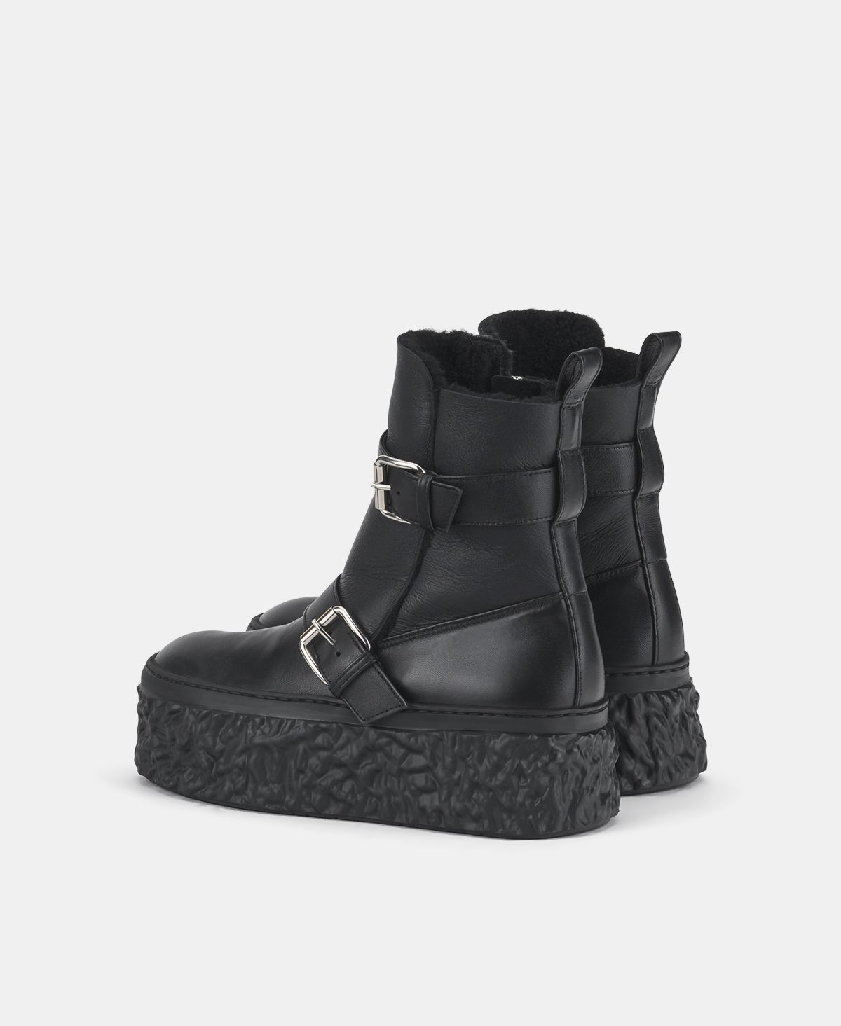 Agl Stivaletto con montone Nero Magma Biker Qualità