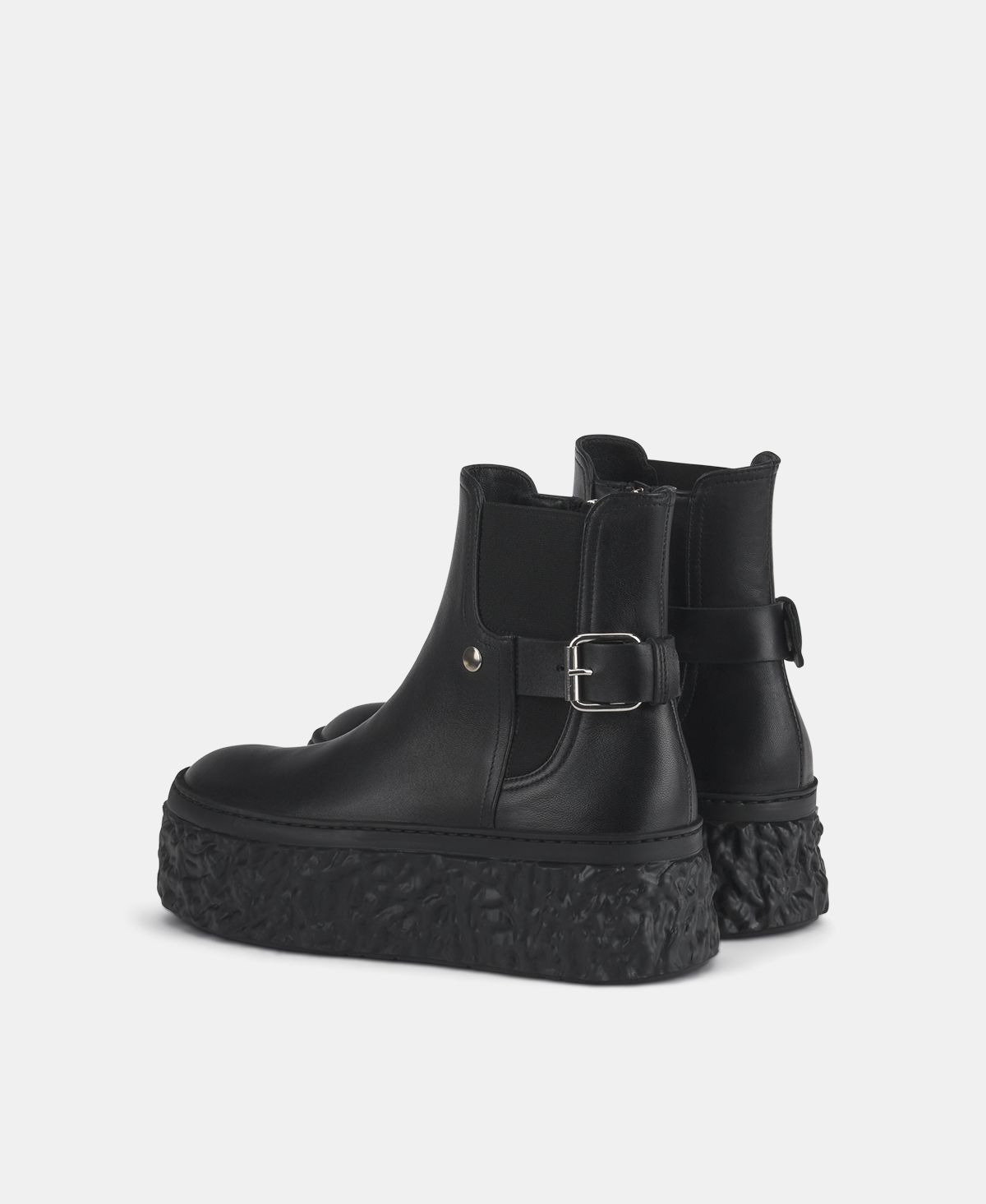 Agl Stivaletto in pelle con platform Nero Magma Biker Vendita