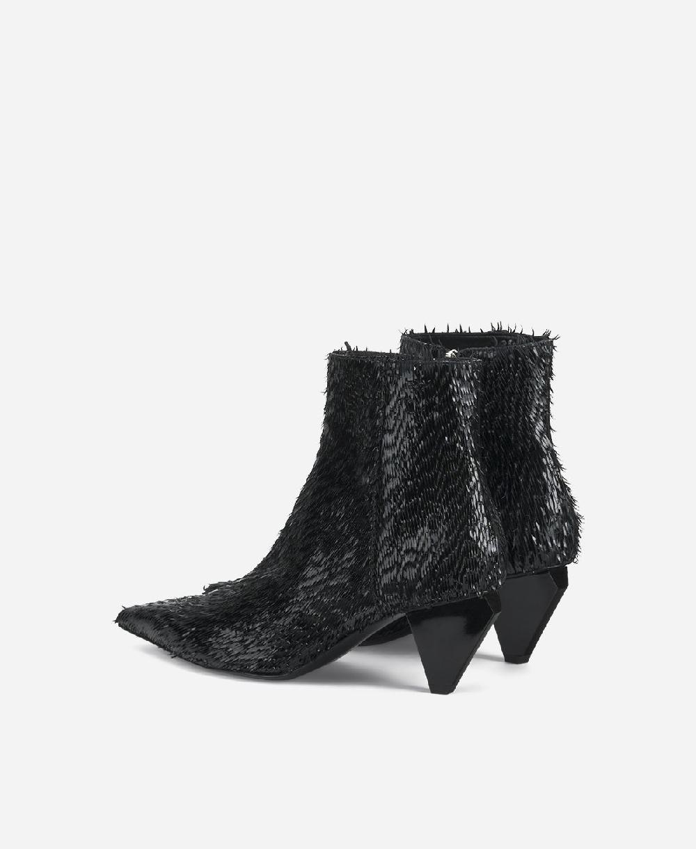 Agl Stivaletto in pelle Nero Knife Bootie Sconto