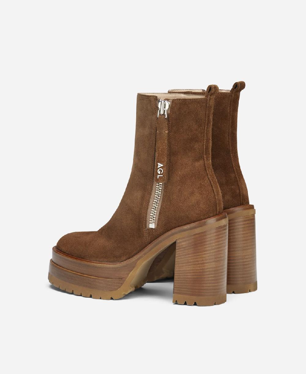 Agl Stivaletto in velour Cuoio Tora Outlet