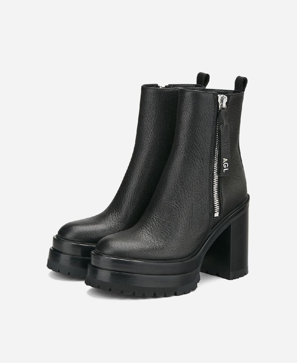 Agl Stivaletto in pelle Nero Tora Saldi