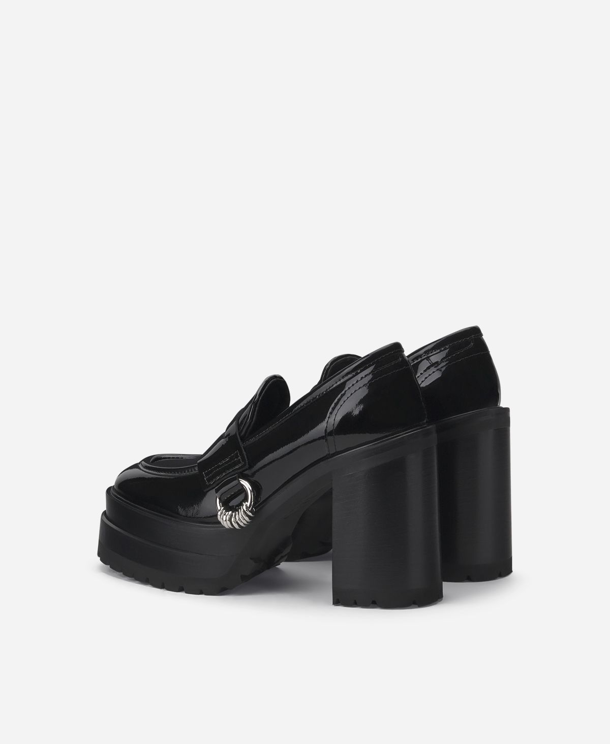 Agl Mocassino in vernice con tacco Nero Tasky Online