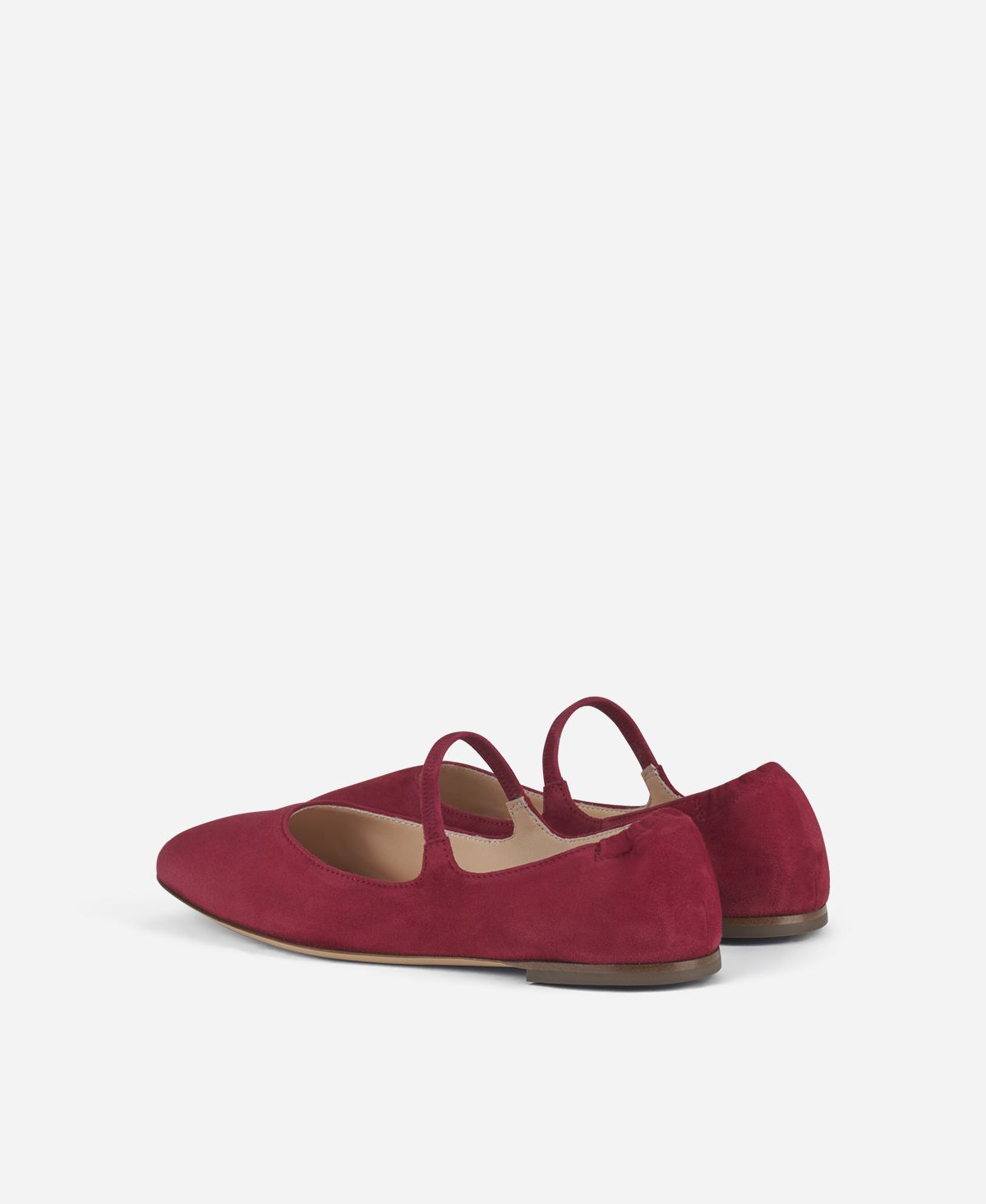 Agl Ballerina in velour Rosso Iris Saldi Di Fabbrica