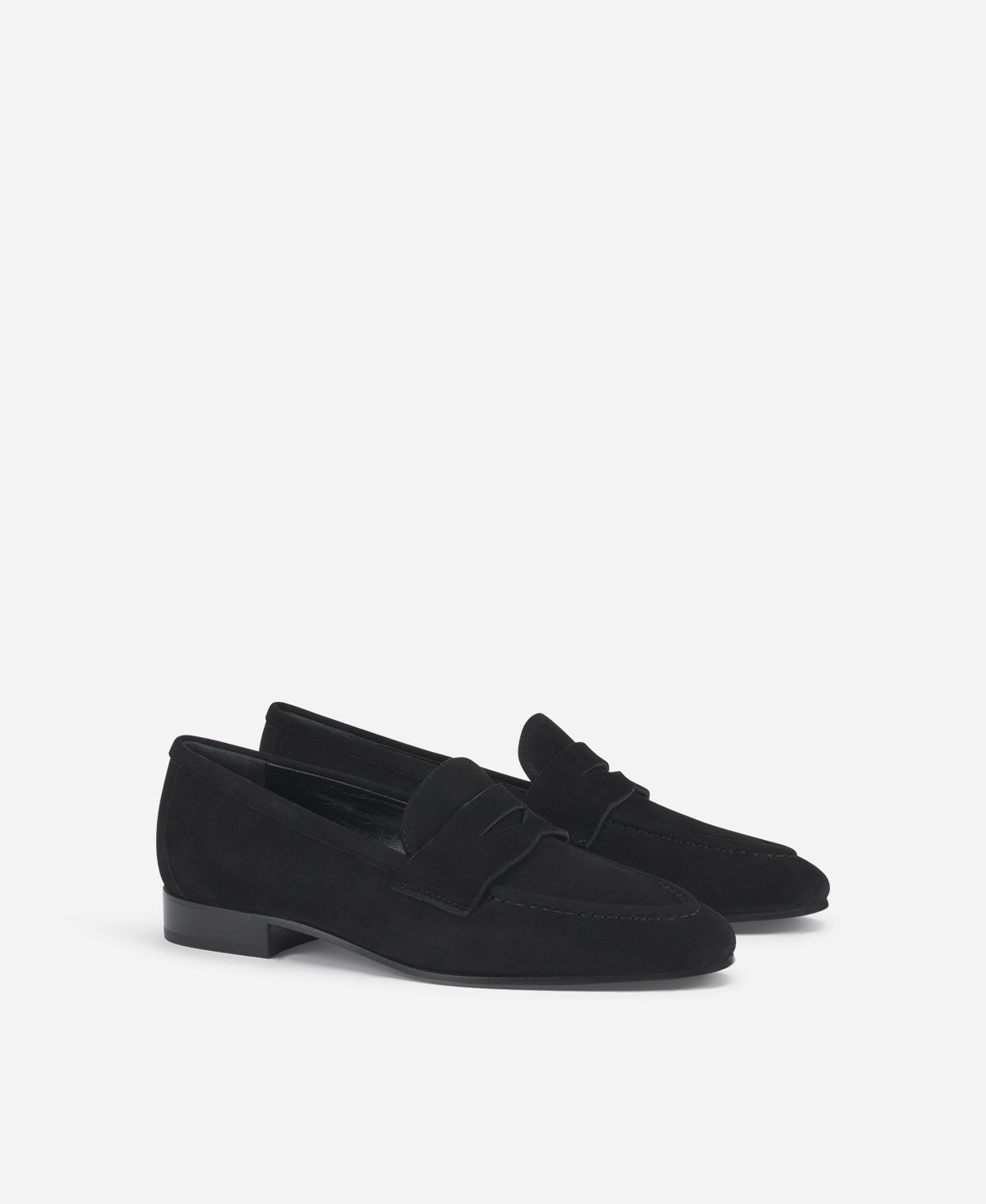 Agl Loafer in velour Nero Costanza Stitch Vendite Flash