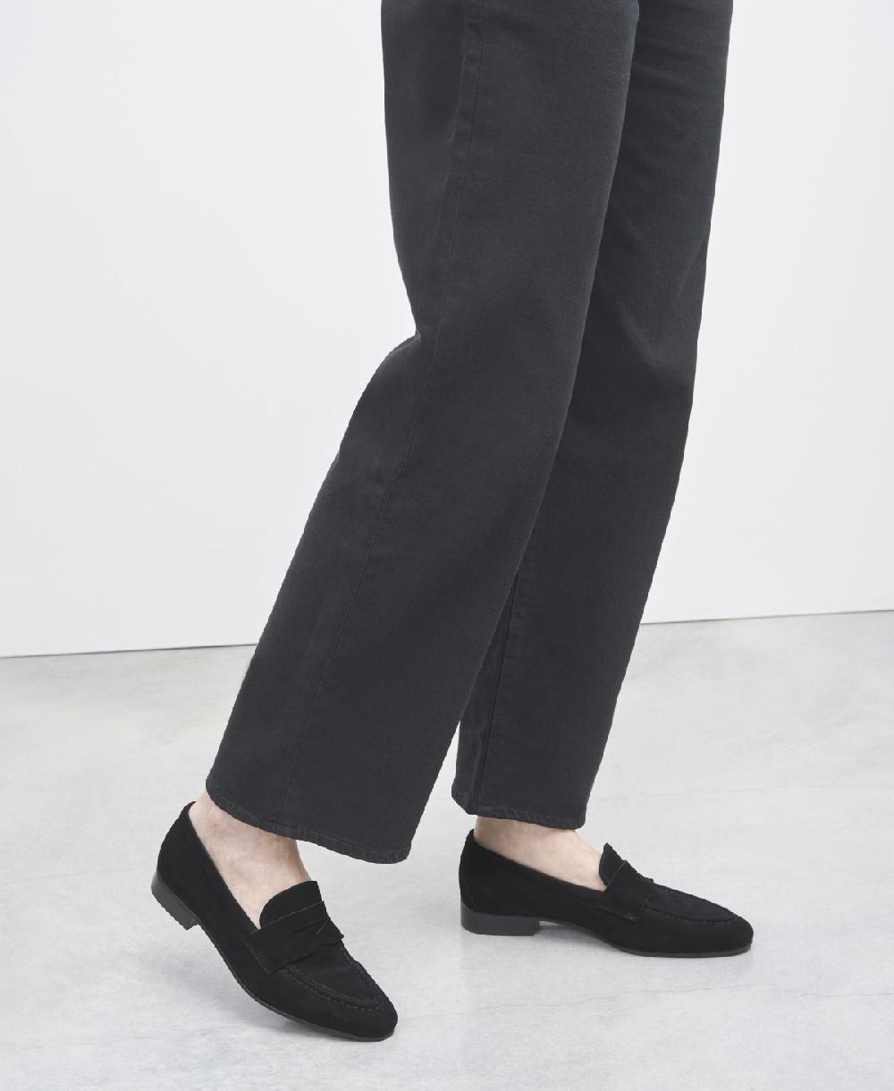 Agl Loafer in velour Nero Costanza Stitch Vendite Flash