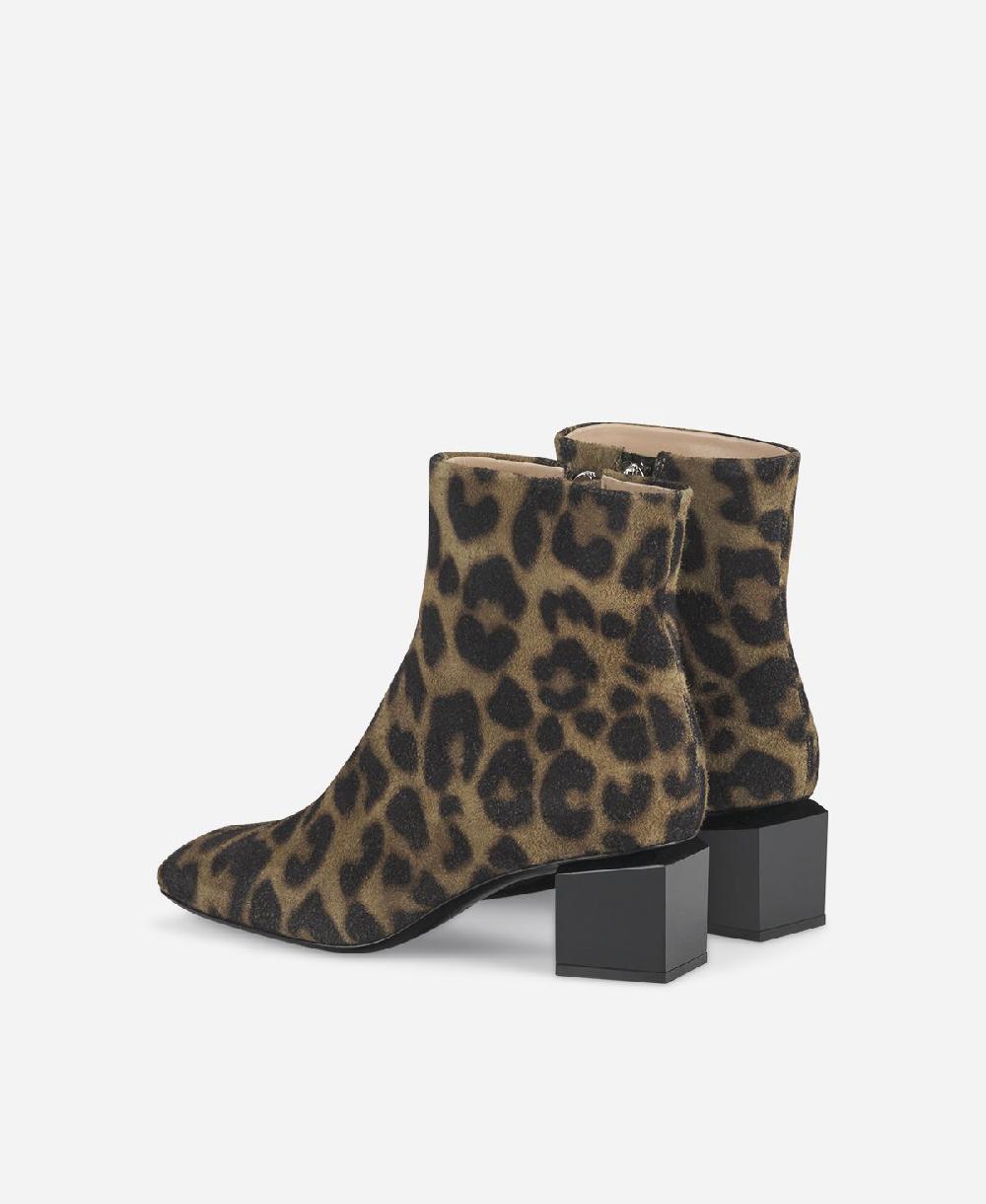 Agl Stivaletto animalier con tacco cubico Stampa leopard Angie Pure Negozi Online