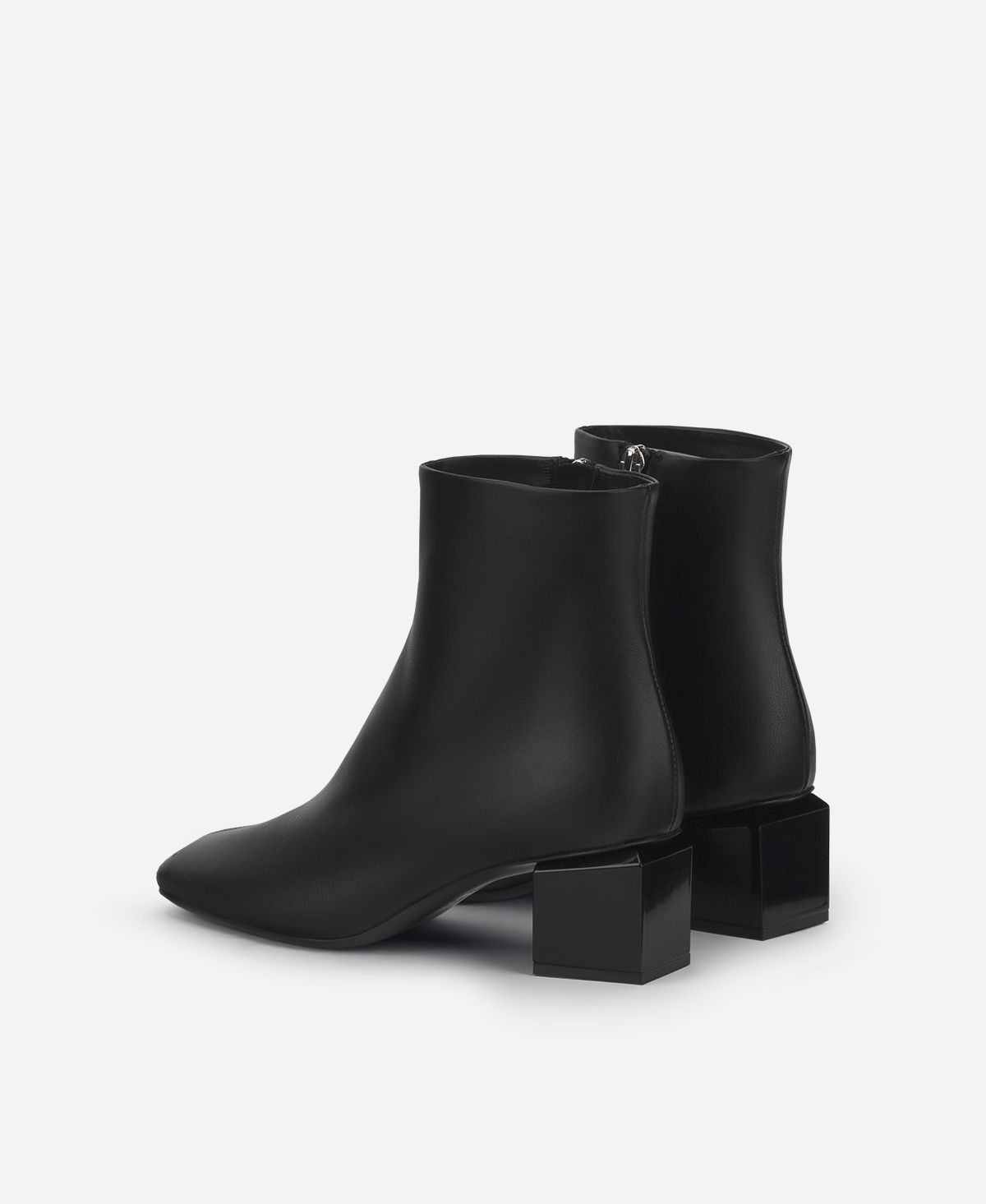 Agl Stivaletto in pelle con tacco cubico Nero Angie Pure Offerta esclusiva