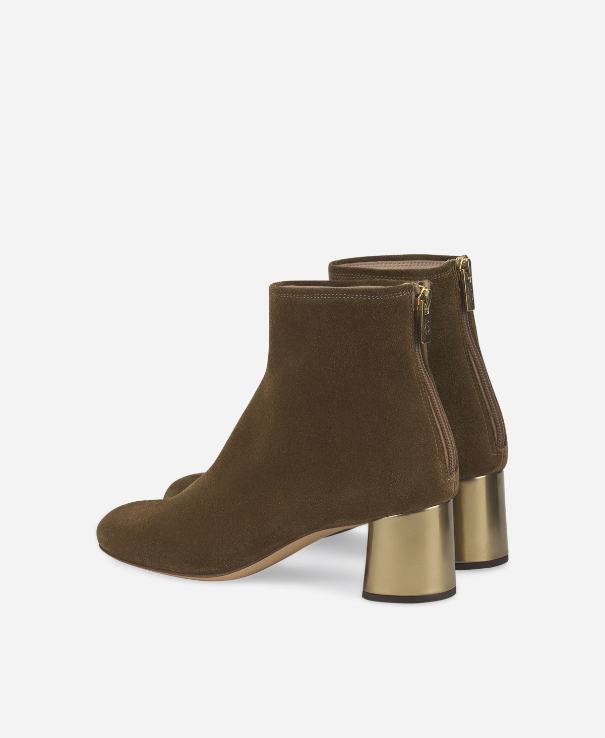 Agl Stivaletto in velour con tacco Verde Veta Precious Promozione Limitata