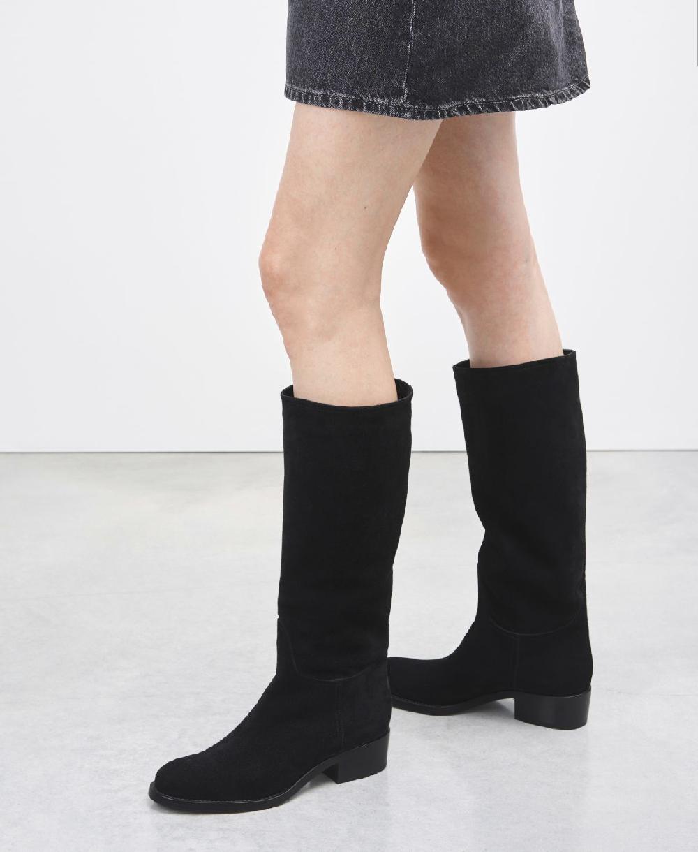 Agl Stivale in velour waterproof Nero Georgia Sconto