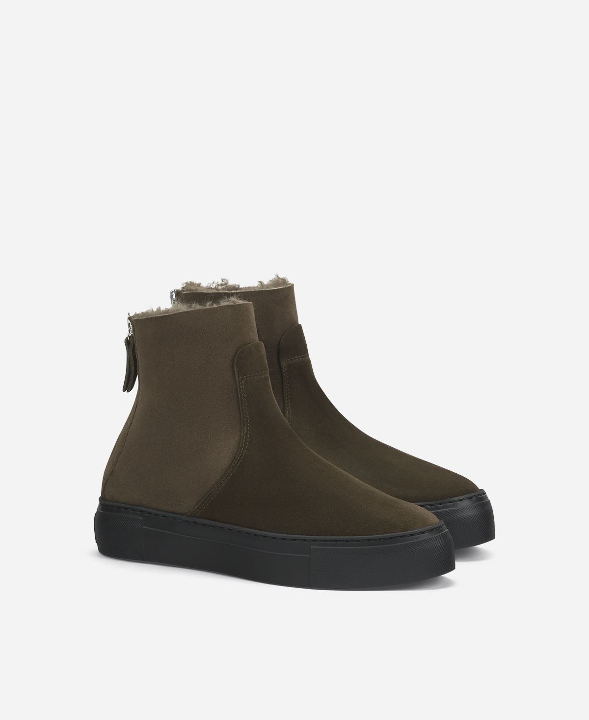 Agl Sneaker stivaletto in montone Brown Meghan Warm Outlet