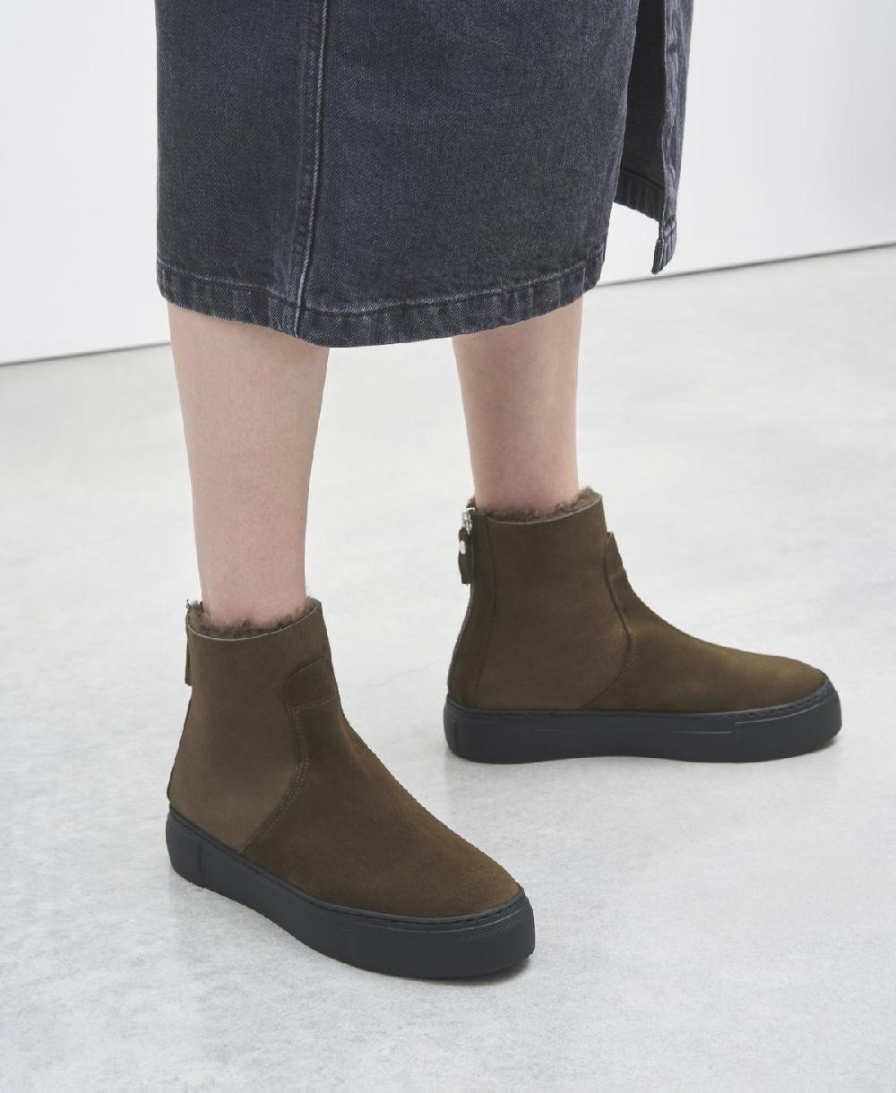 Agl Sneaker stivaletto in montone Brown Meghan Warm Outlet