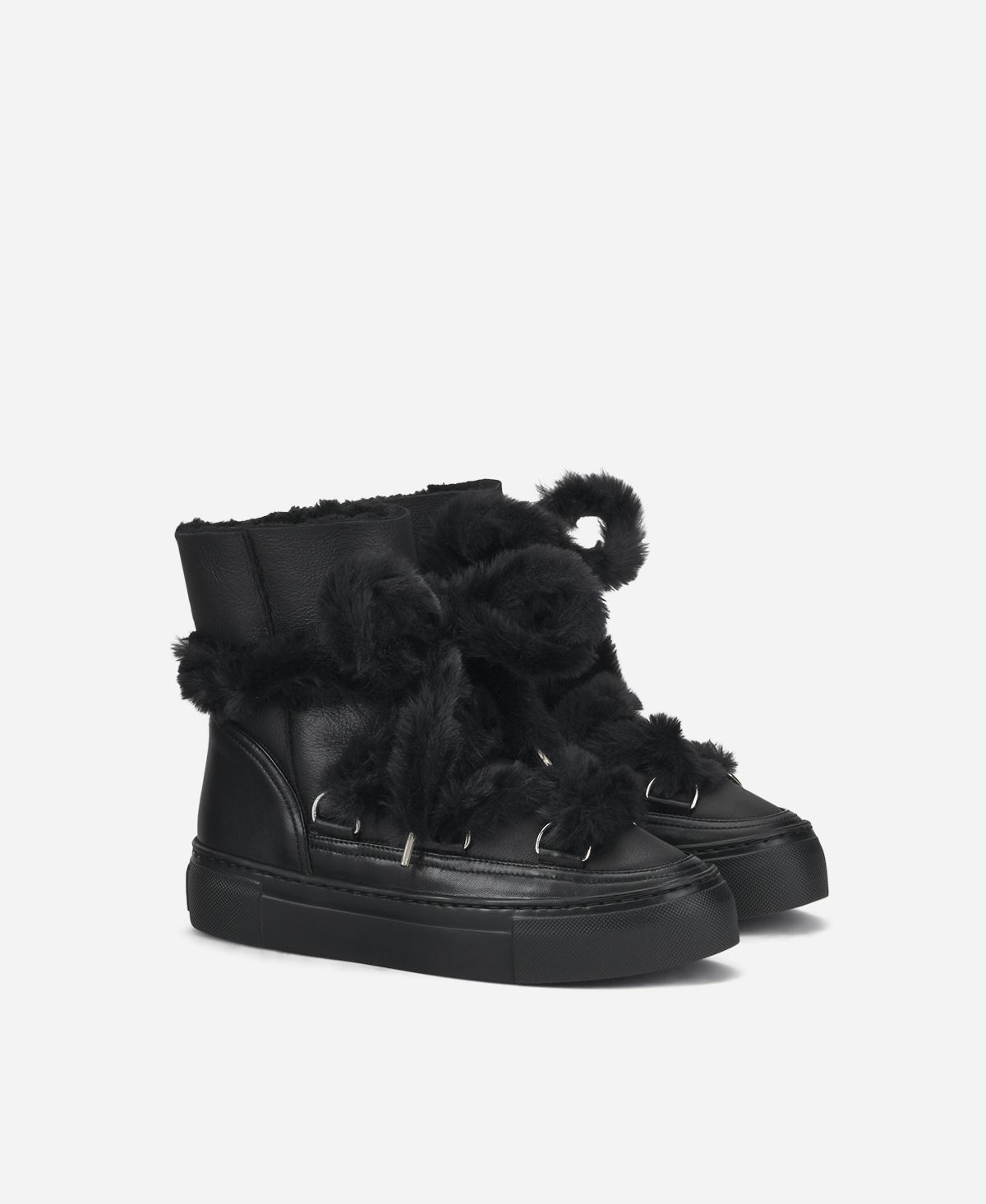 Agl Sneaker stivaletto con pelliccia Nero Kate Grandi sconti