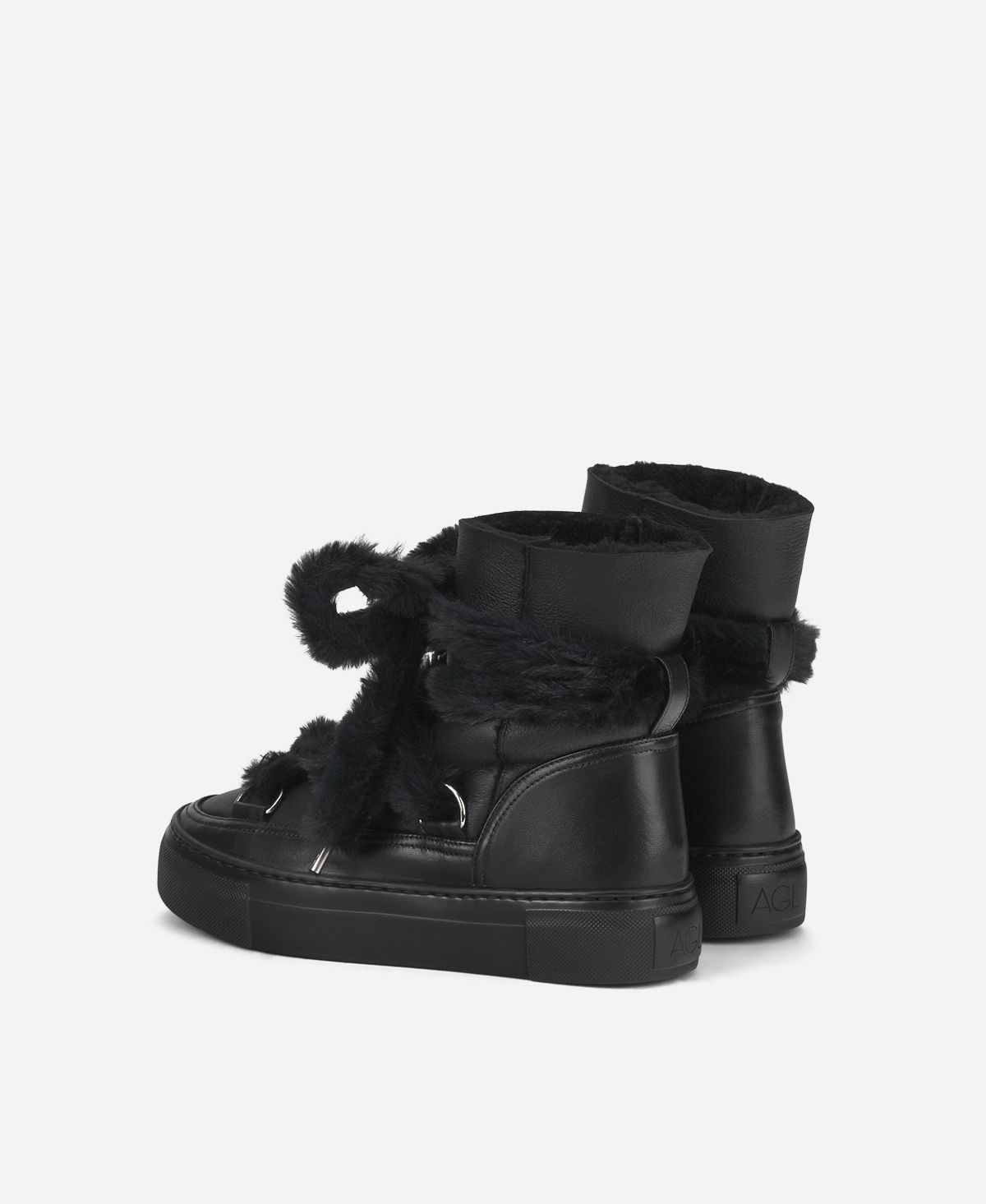 Agl Sneaker stivaletto con pelliccia Nero Kate Grandi sconti