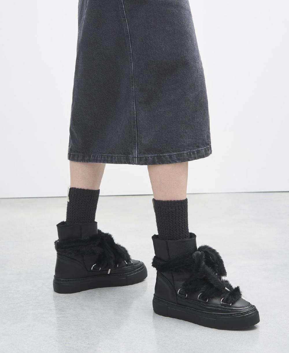 Agl Sneaker stivaletto con pelliccia Nero Kate Grandi sconti