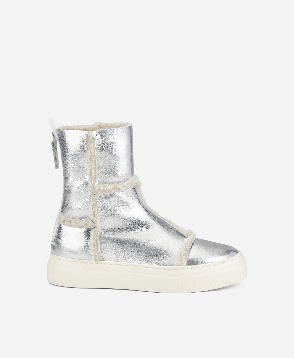 Agl Sneaker in eco montone Argento Rosy Vendita Calda