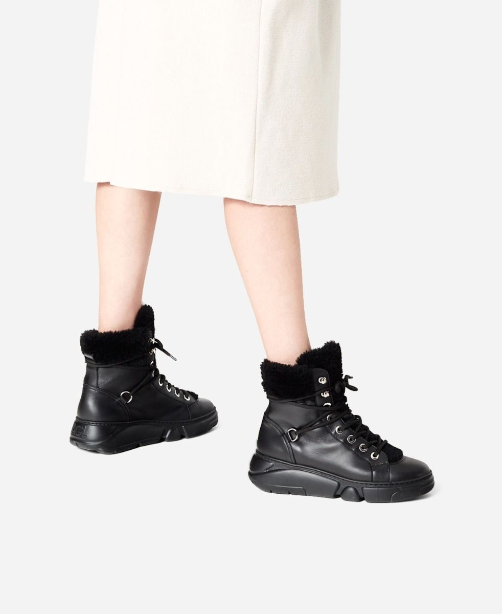 Agl Sneaker con montone Nero GISELLE Vendita Economica