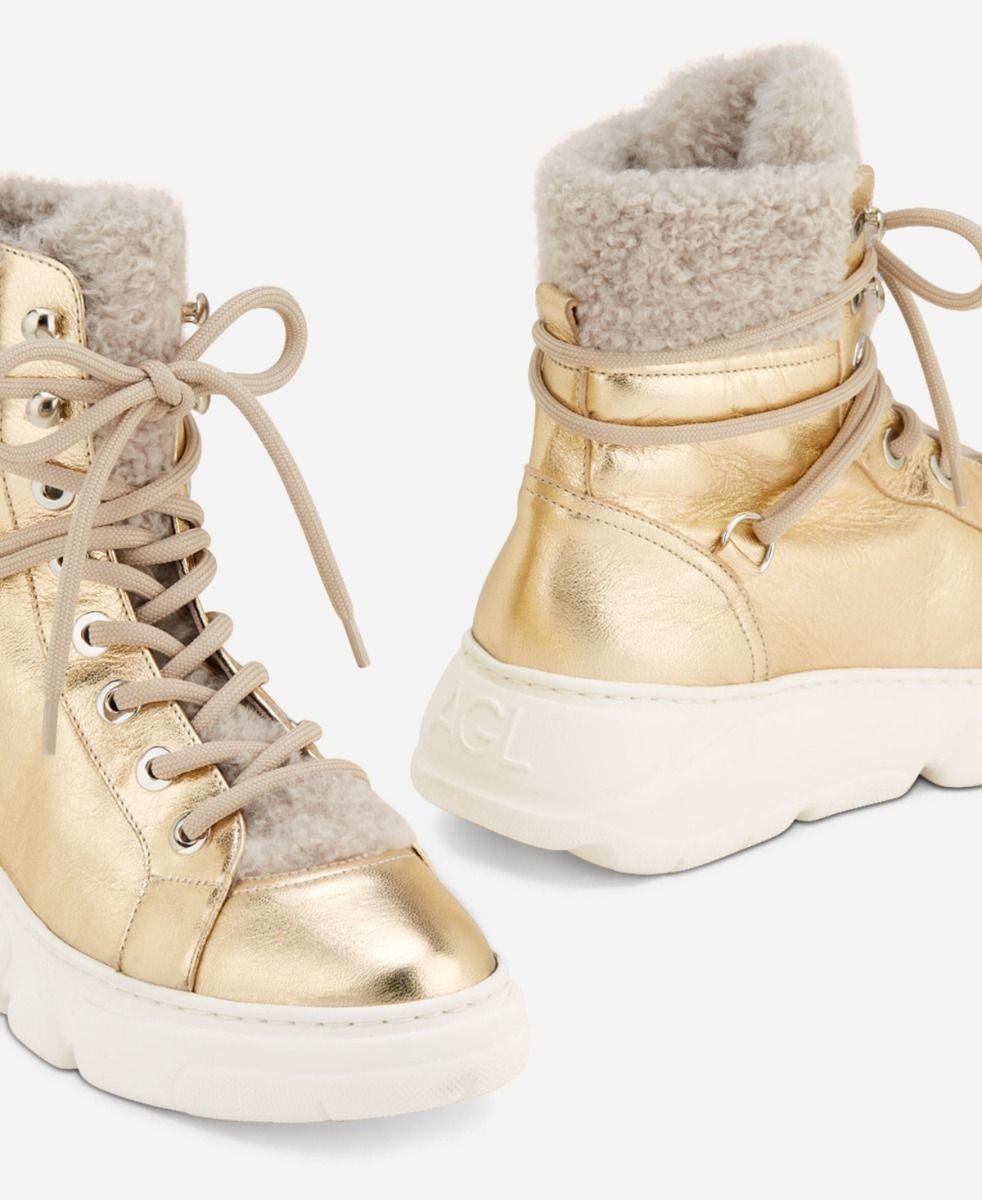 Agl Sneaker con montone Platino GISELLE Saldi Di Fabbrica