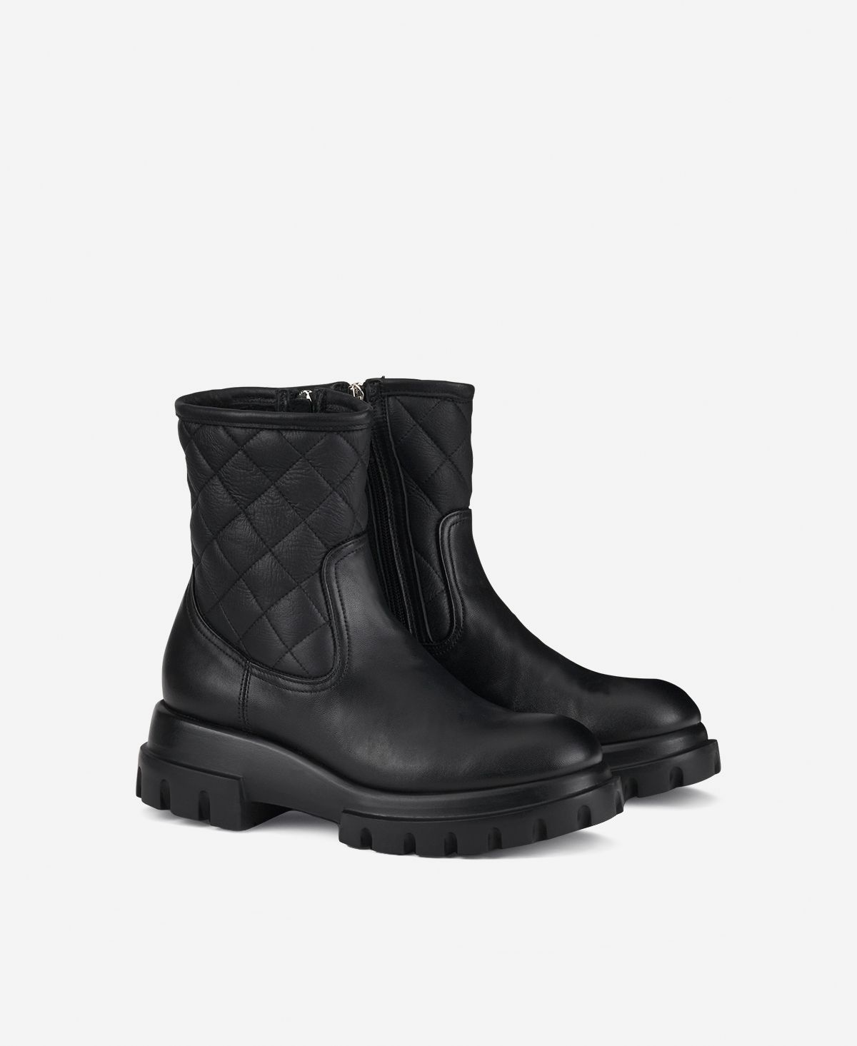 Agl Stivaletto con montone Nero Chunky Matelassé Vendite Flash