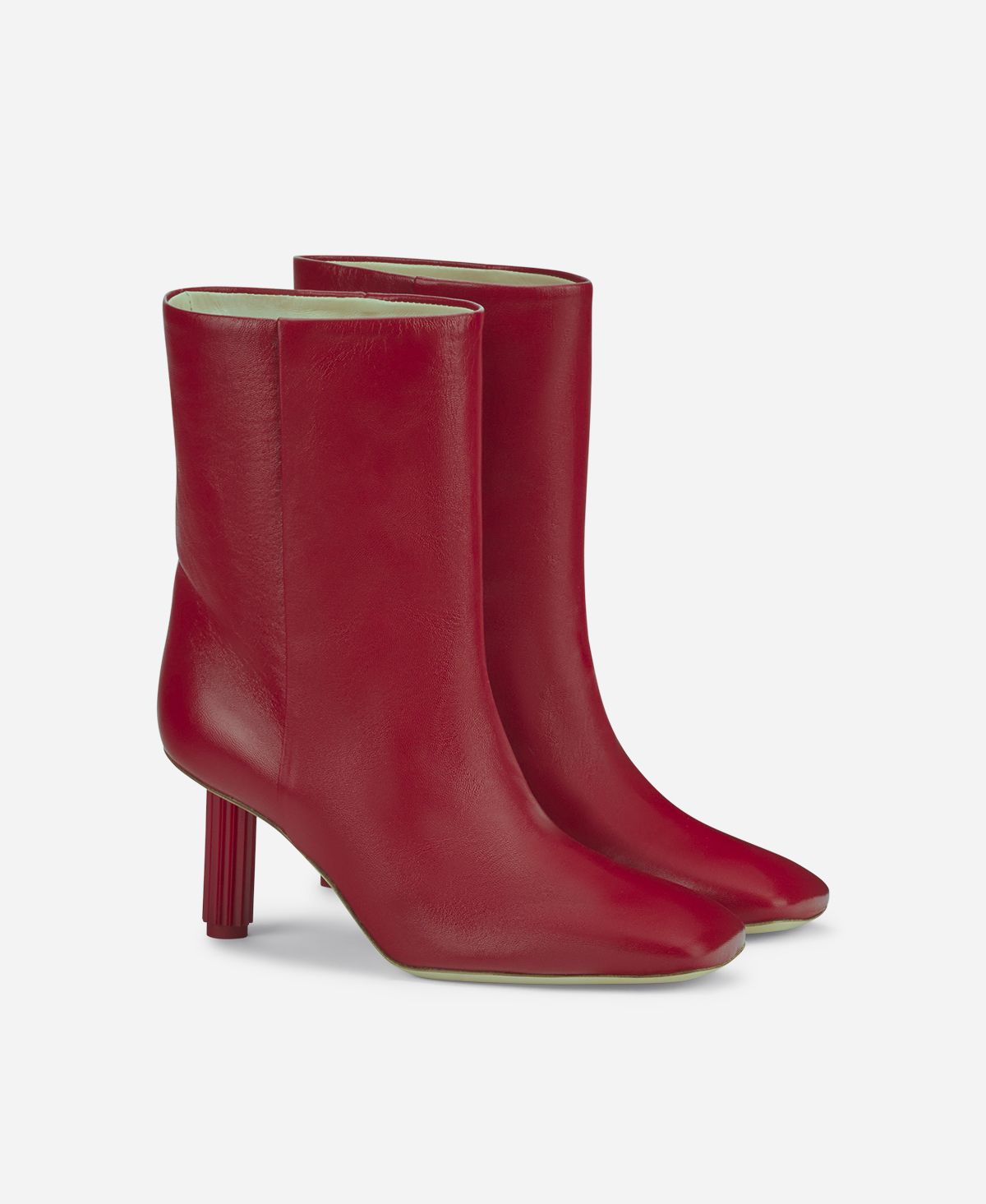 Agl Stivaletto in pelle con tacco Rosso Dorica Q Spedizione Gratuita