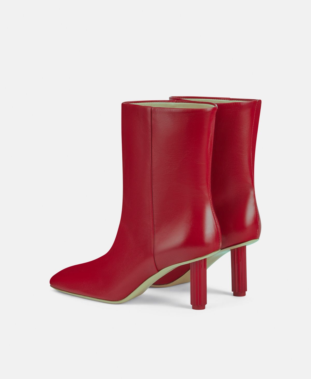 Agl Stivaletto in pelle con tacco Rosso Dorica Q Spedizione Gratuita