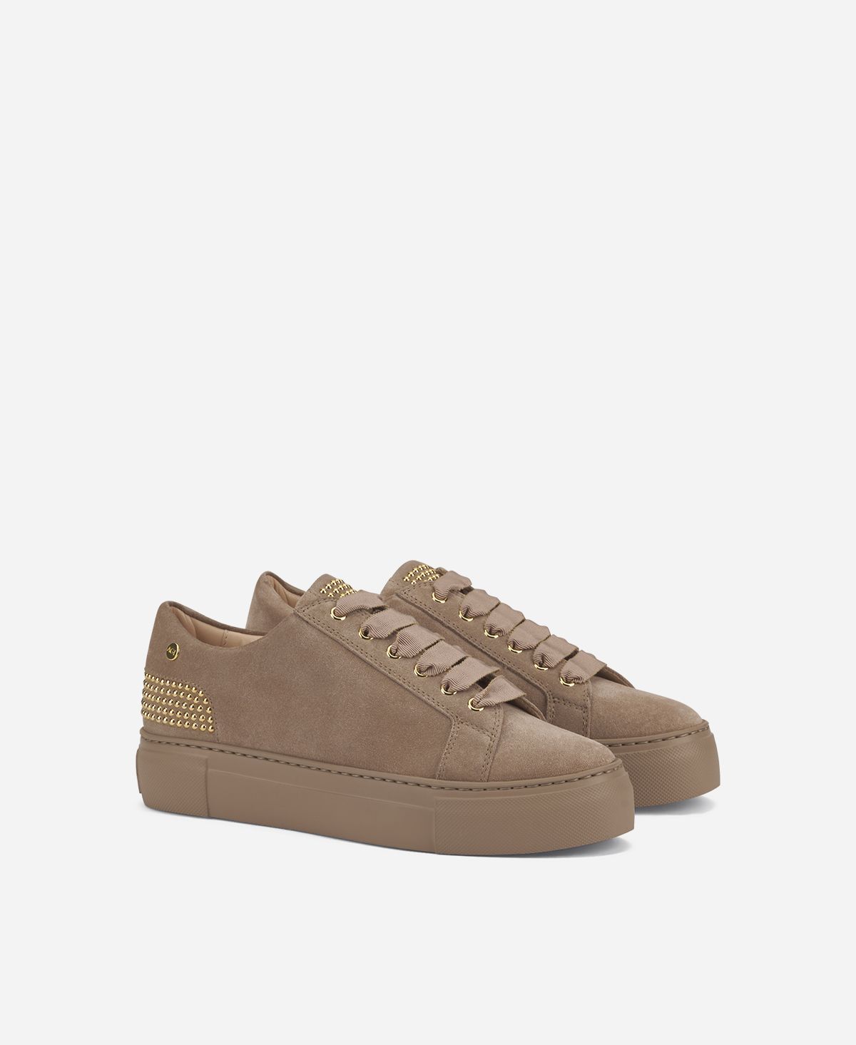 Agl Sneaker con borchie sul tallone Beige Stella Prezzo Ridotto