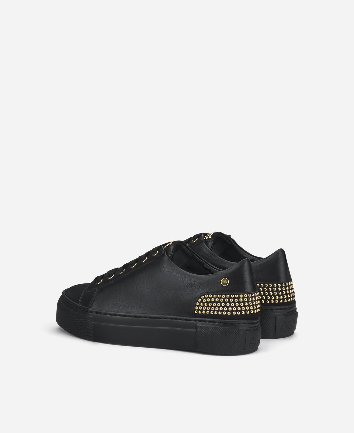 Agl Sneaker con borchie sul tallone Nero Stella Sottocosto