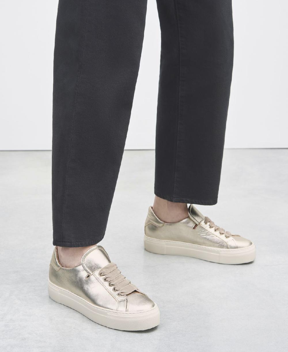 Agl Sneaker in pelle metal Platino EDDA Presa