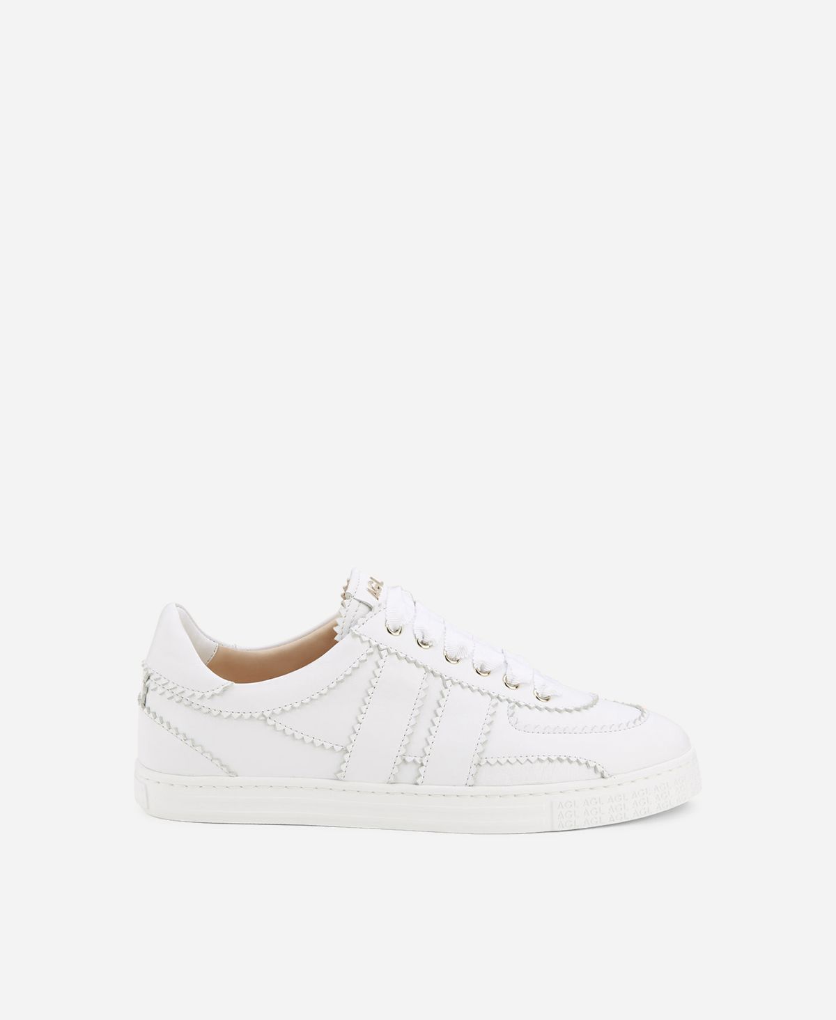 Agl Sneaker in pelle Bianco Leda Sconto