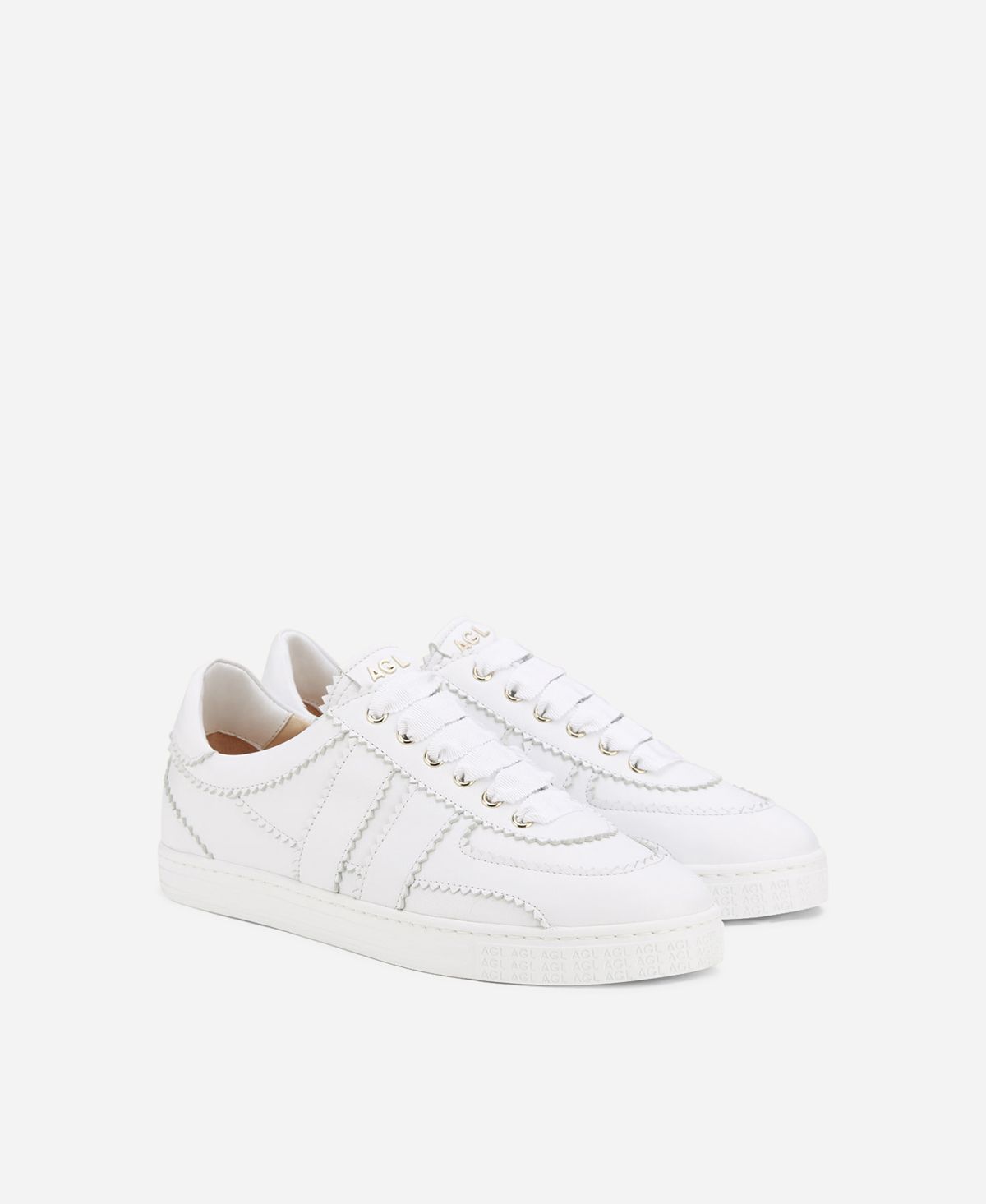 Agl Sneaker in pelle Bianco Leda Sconto