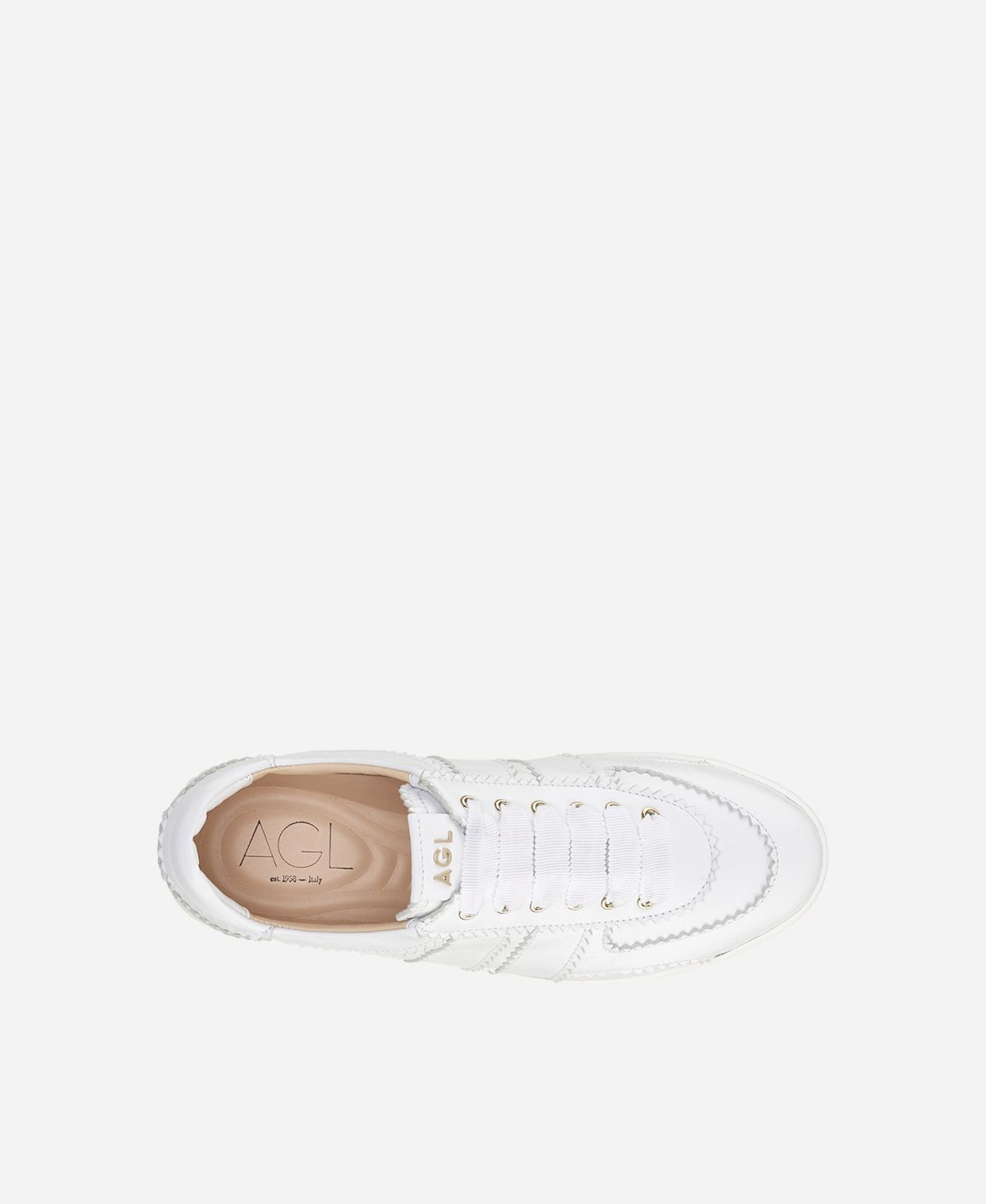 Agl Sneaker in pelle Bianco Leda Sconto