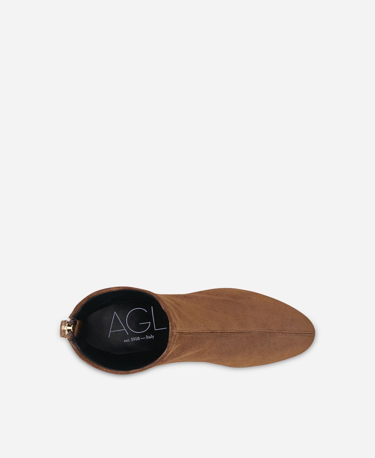 Agl Stivaletto in pelle con tacco Cuoio VETA PRECIOUS Vendita Calda