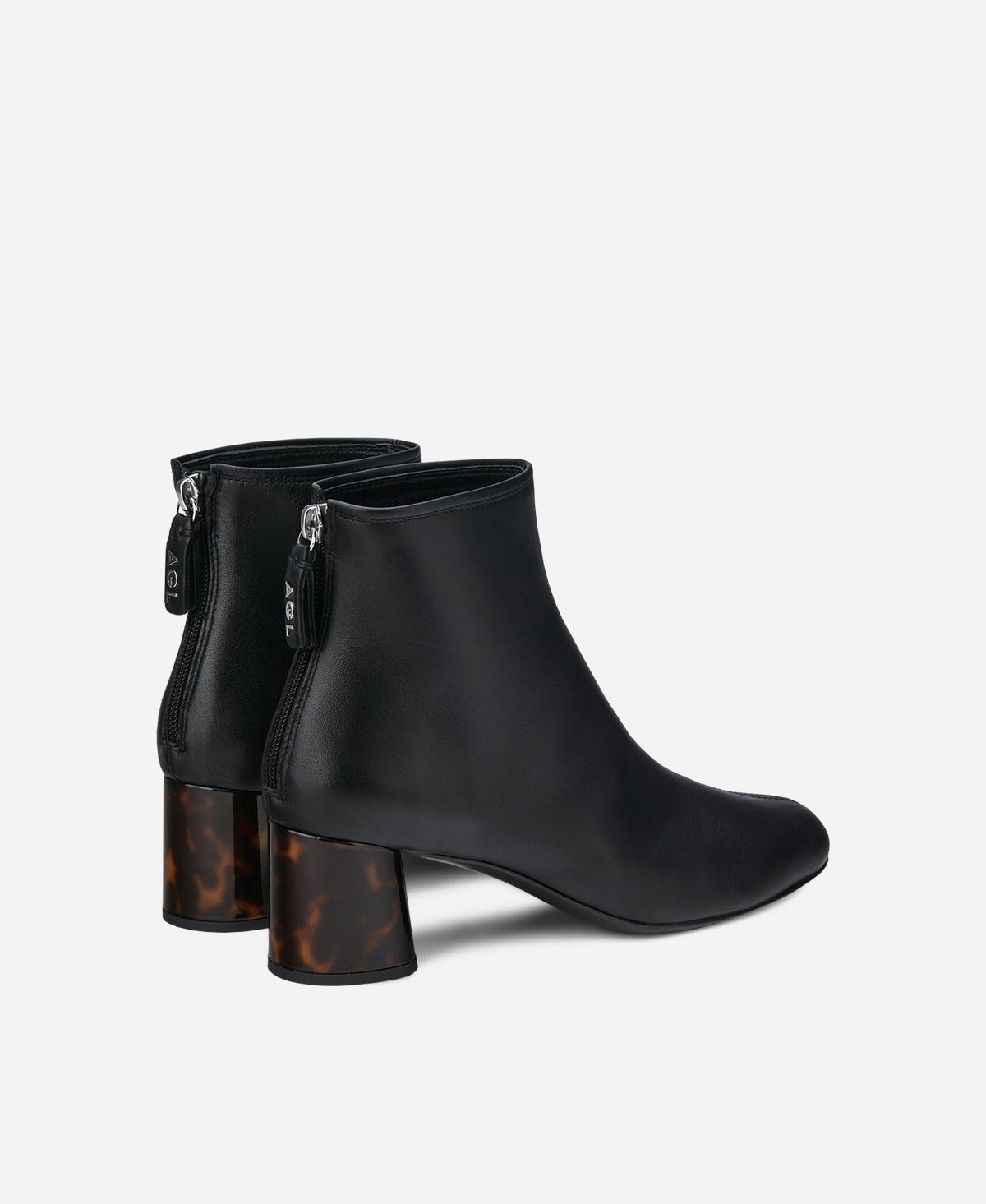 Agl Stivaletto in pelle con tacco Nero VETA PRECIOUS Vendita Economica