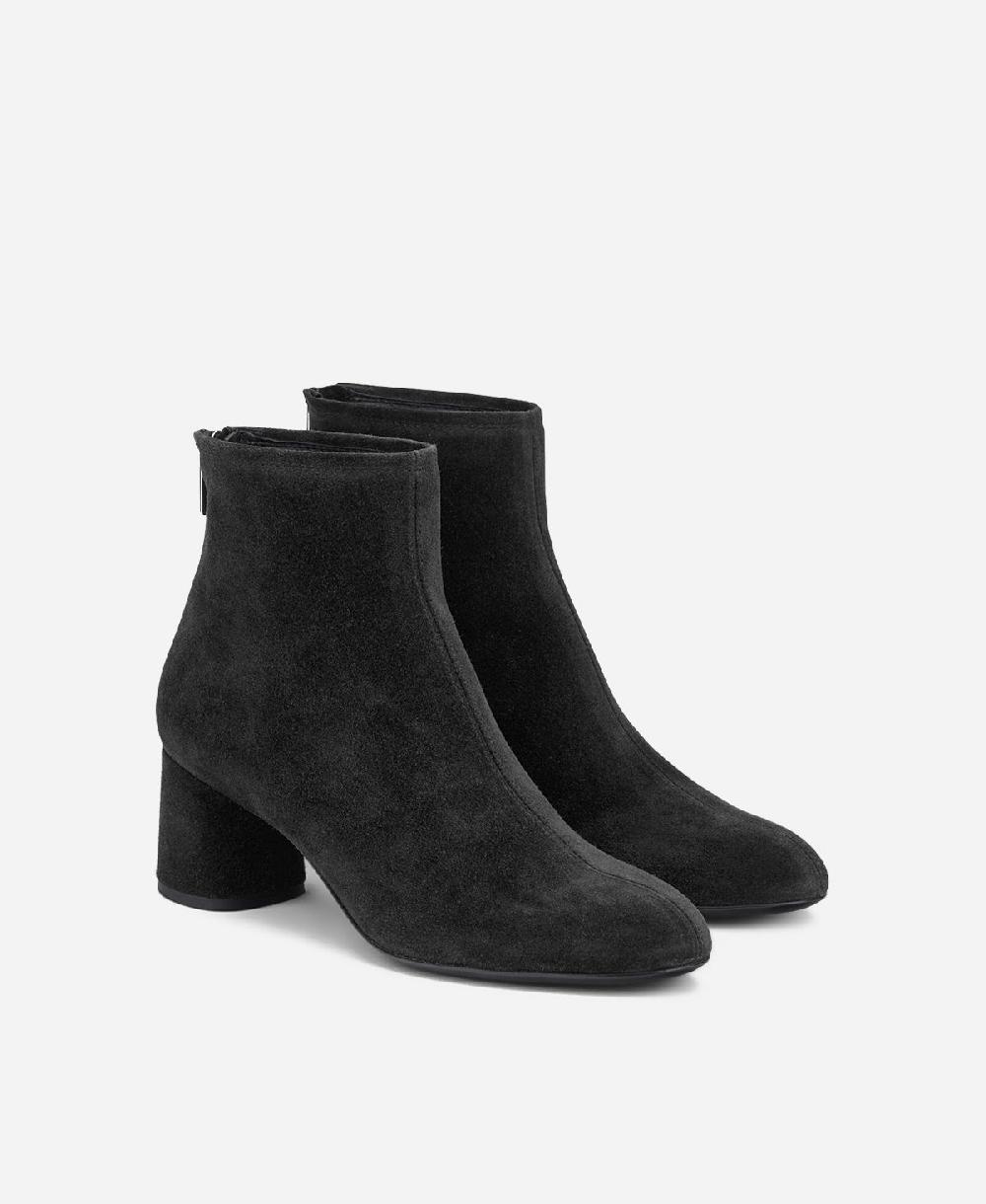Agl Stivaletto in velour Nero OLGA Saldi Di Fabbrica