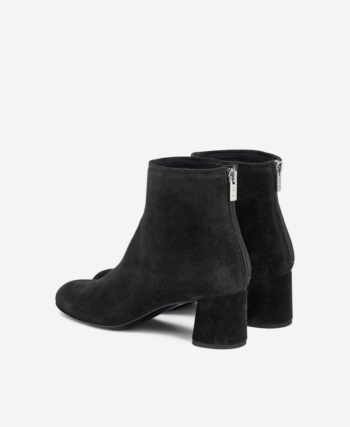 Agl Stivaletto in velour Nero OLGA Saldi Di Fabbrica